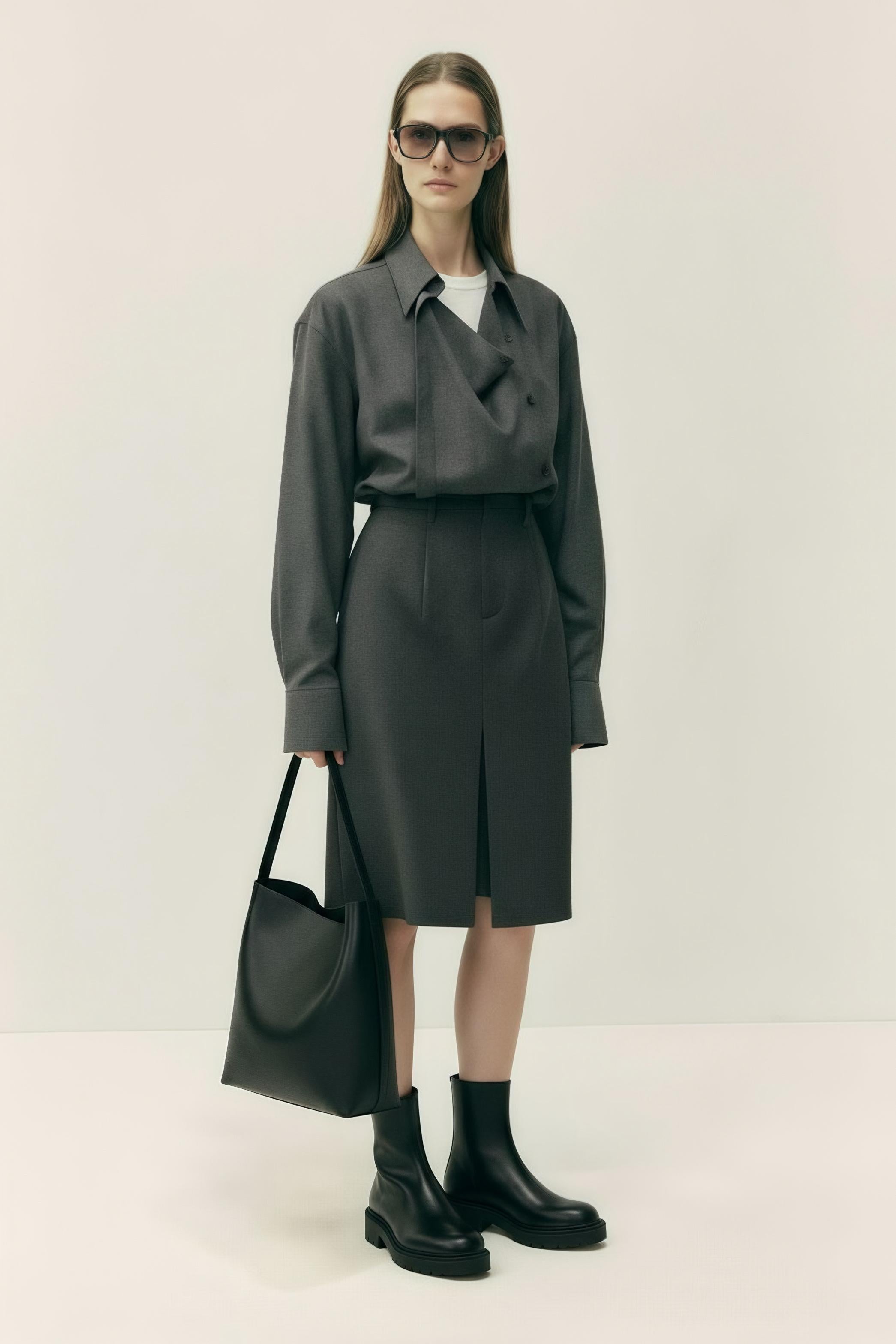 LAYERPLAN | Margot Draped Wrap Shirt Margot