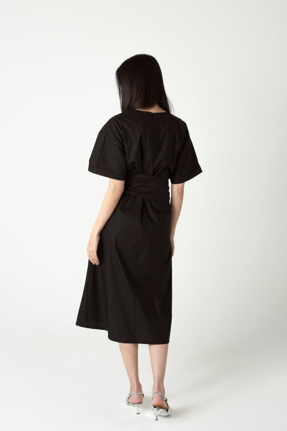 SAERO COLLECTIVE | Wrapline Dress | Black