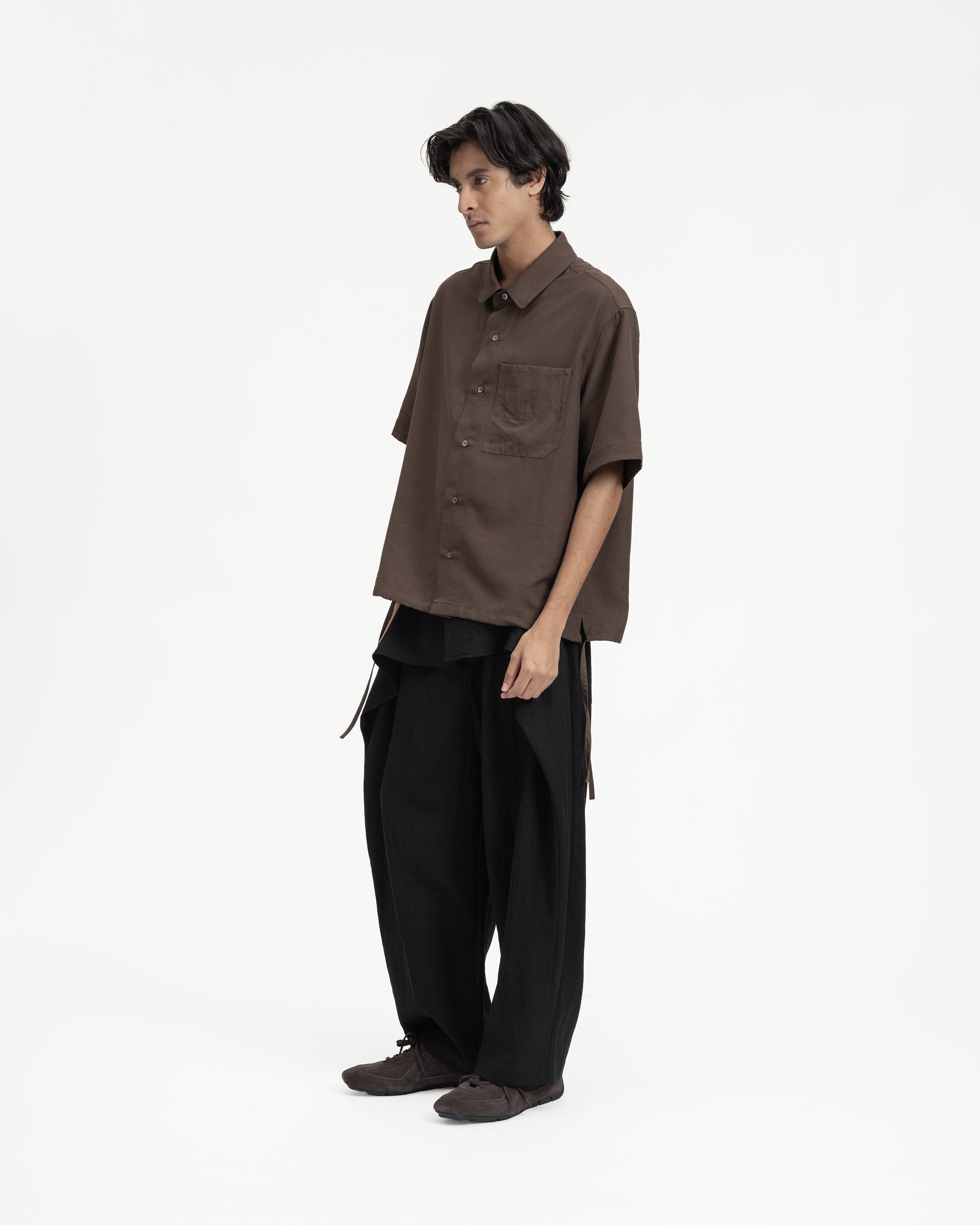 GRAYE | Drawstring Shirt | Cocoa