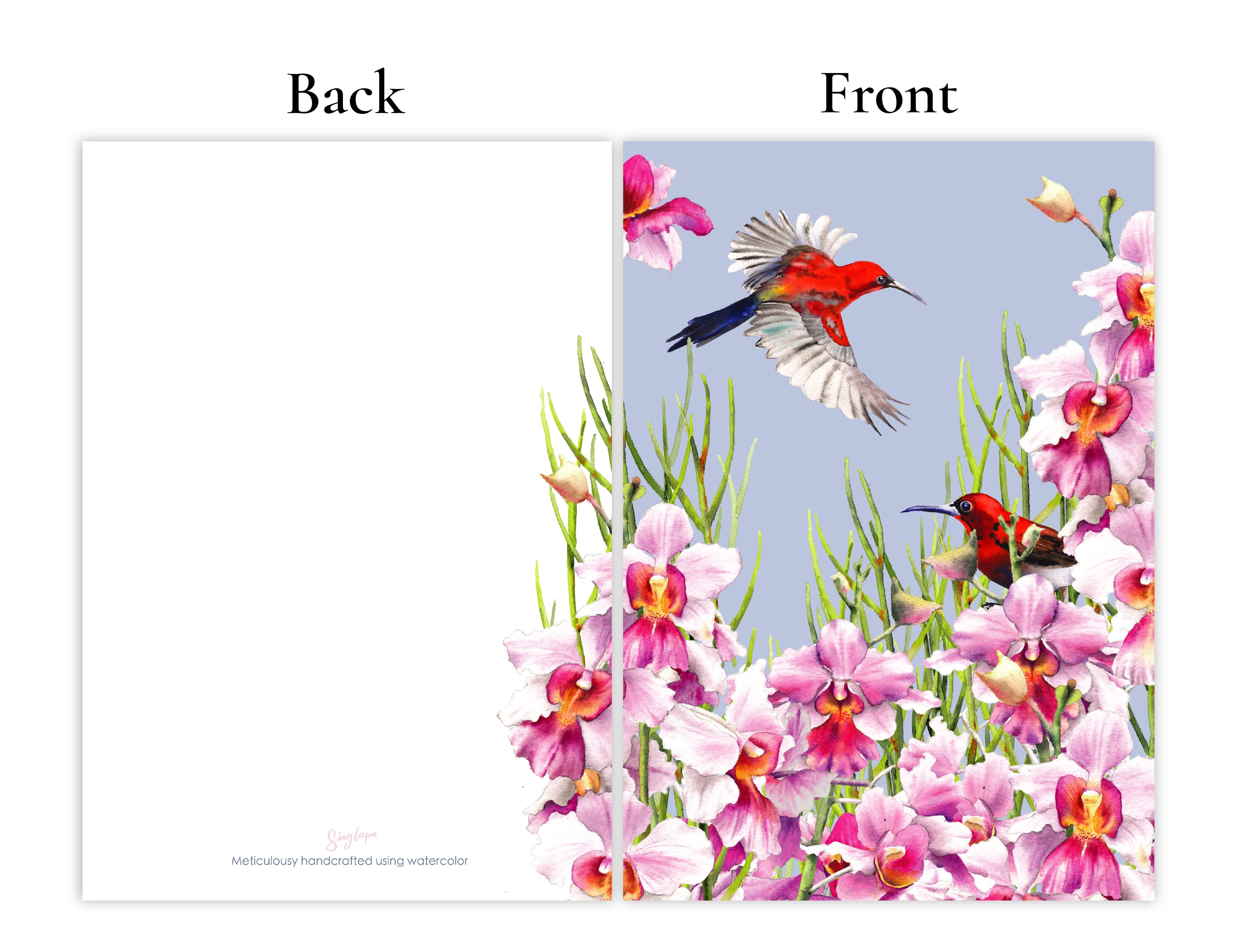 SINGLAPA | Vanda Blue Greeting Card