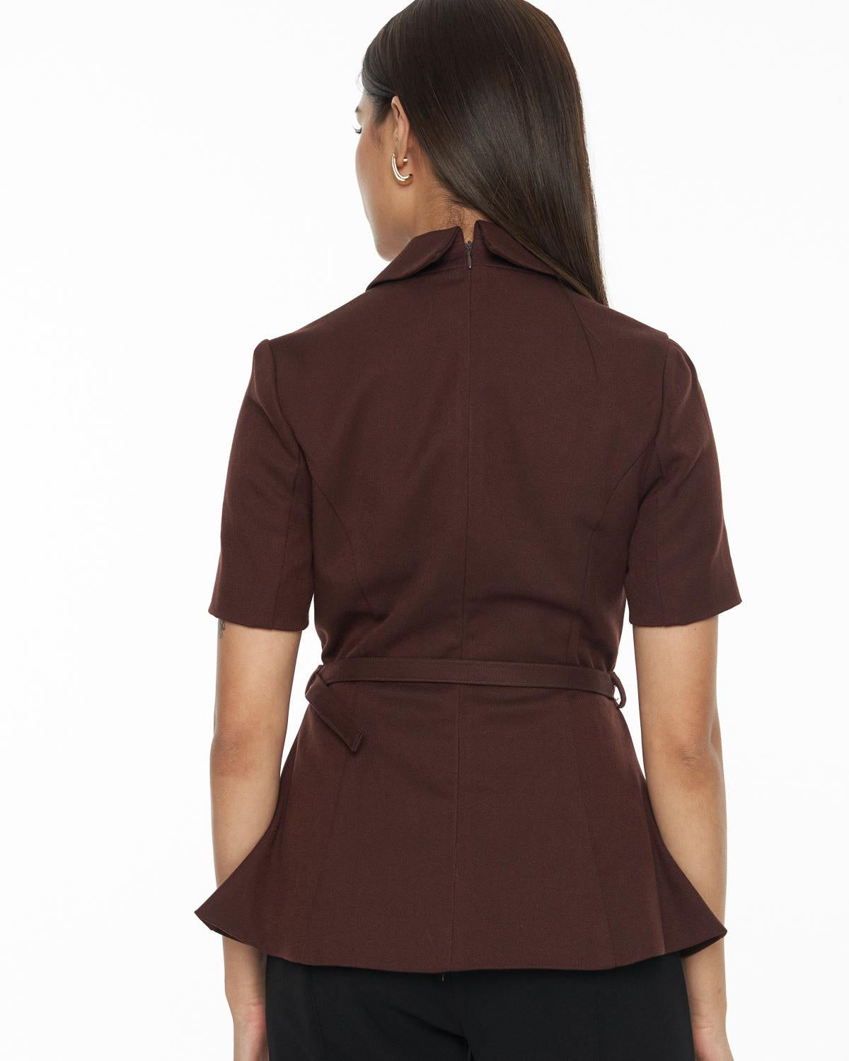 DRESSINGPAULA | Belted Blazer Top