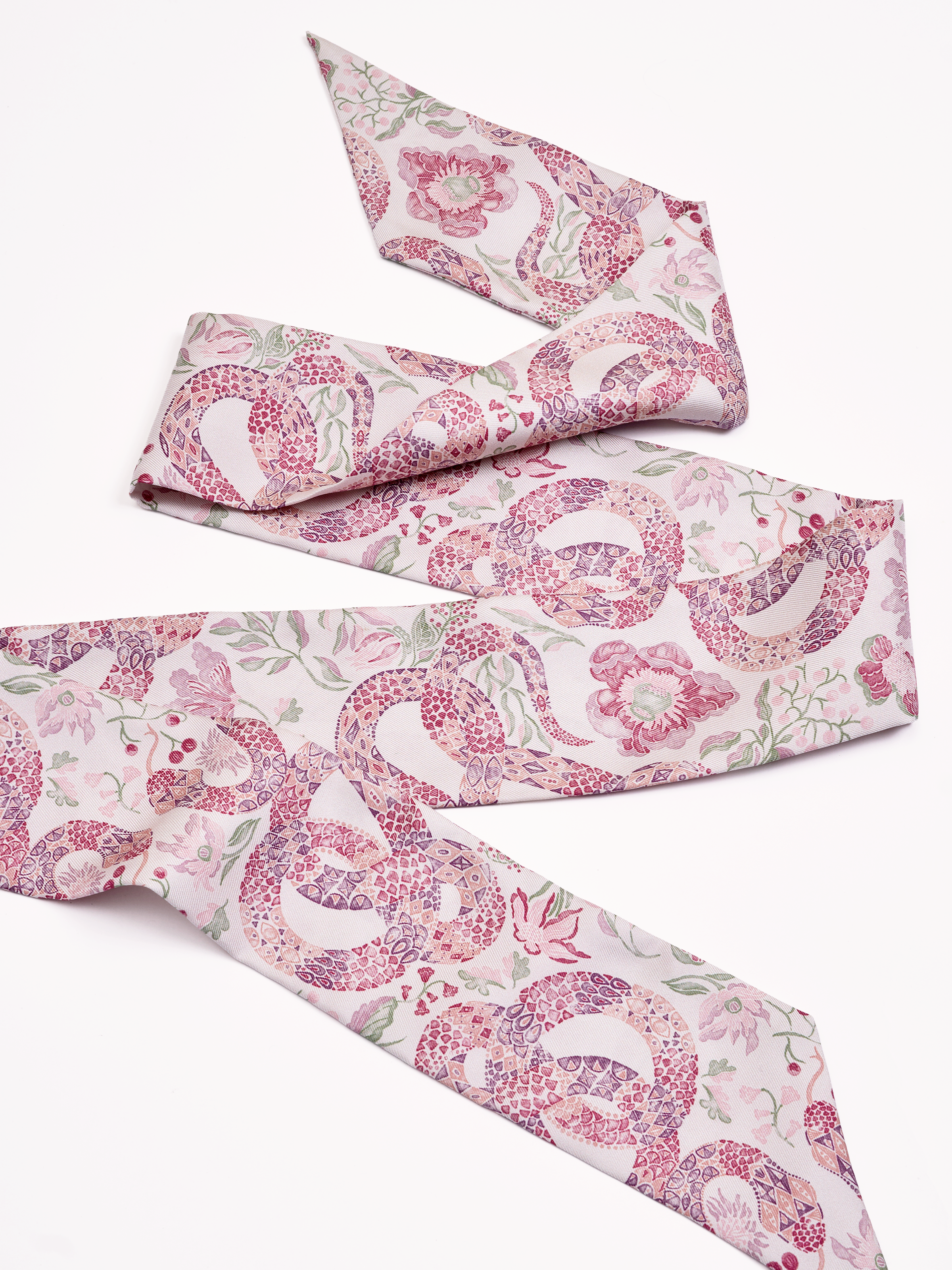 STUDIO QILING | Serpentine Blossom Silk Bandeau 120
