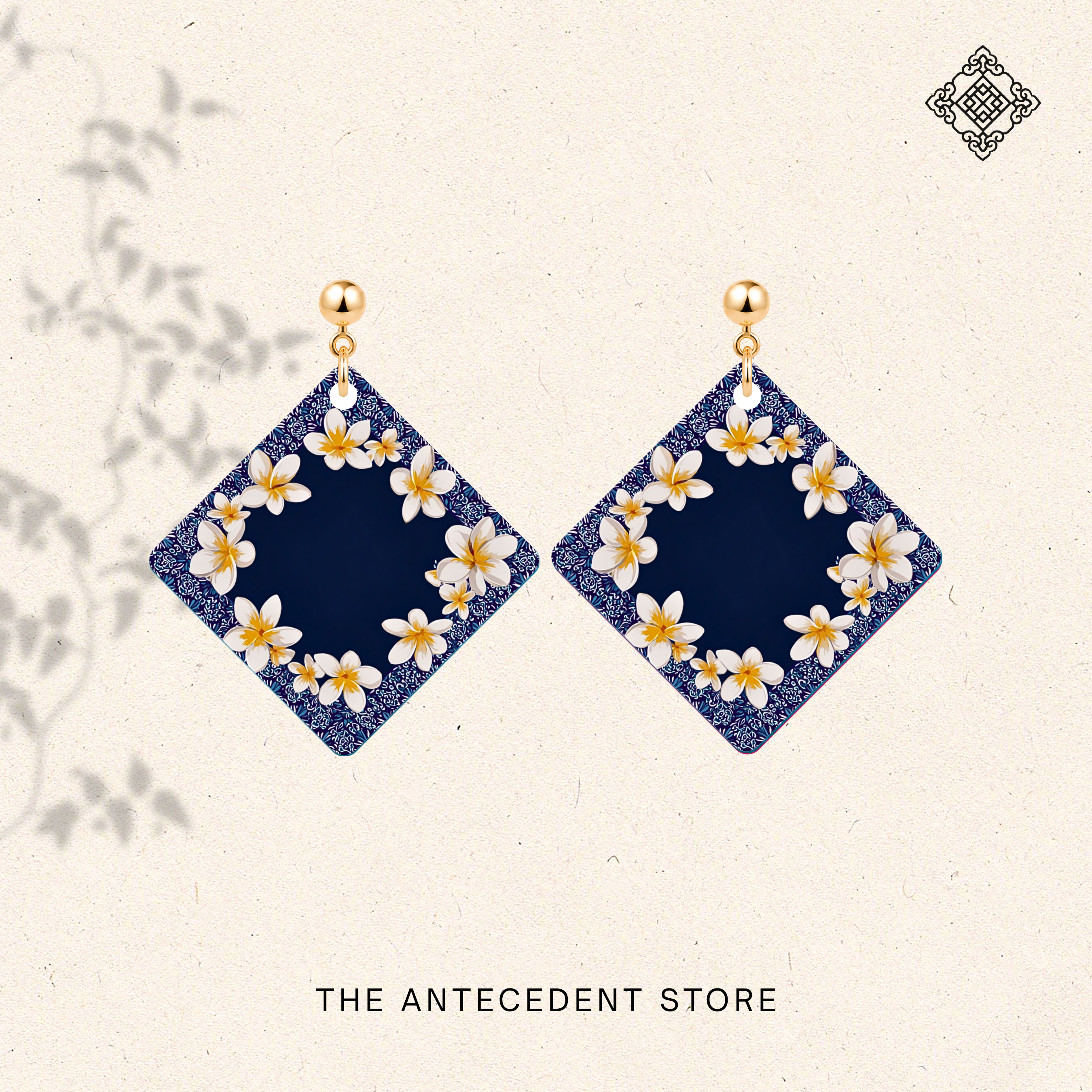 THE ANTECEDENT STORE | Frangipani Tile Earrings
