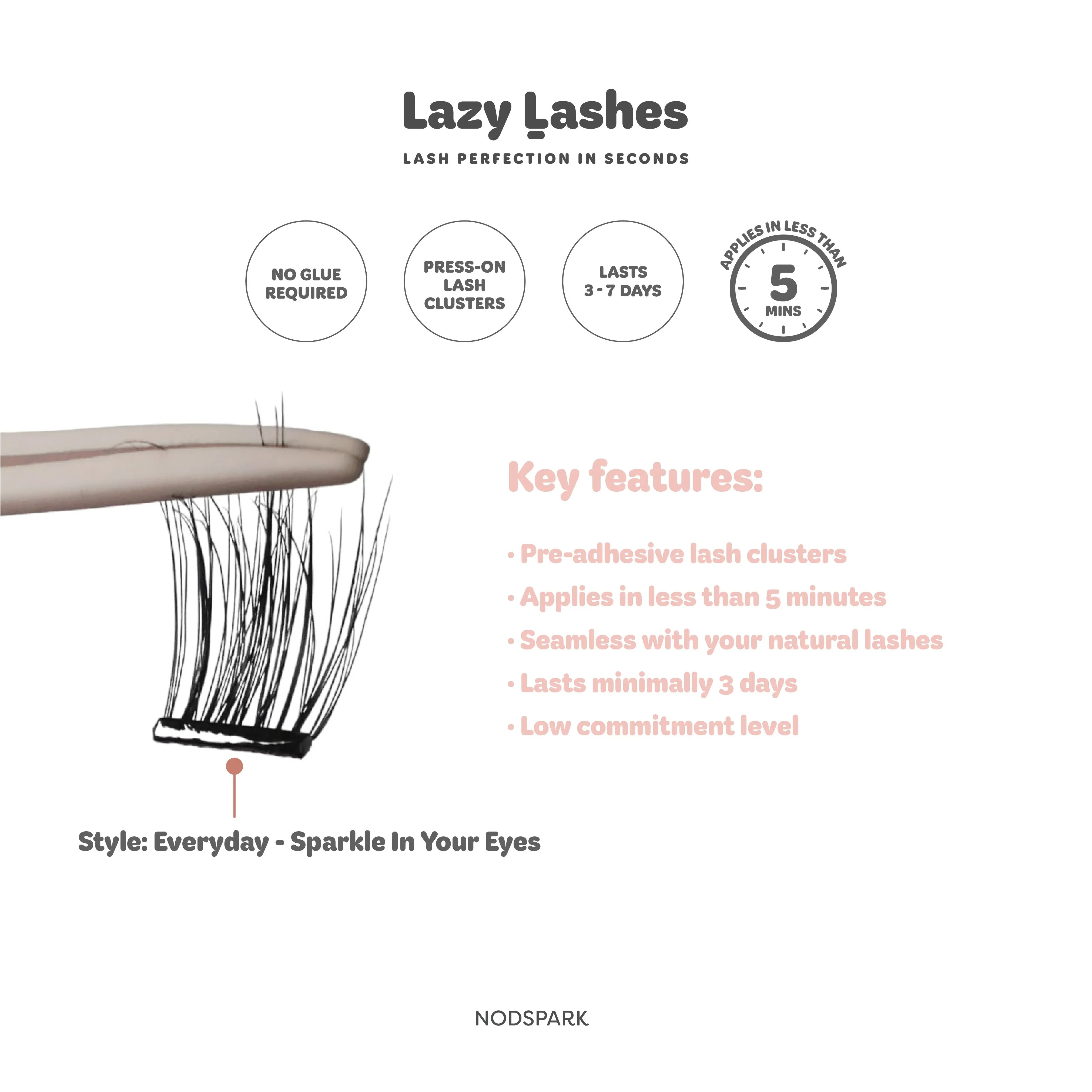 NODSPARK | Everyday Sparkle In Your Eyes Lazy Lashes
