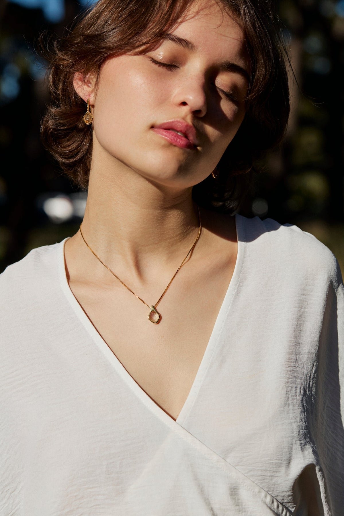 RINA LEE | GOLDEN Rutile Quartz Adjustable Chain Necklace | 18K Gold Vermeil