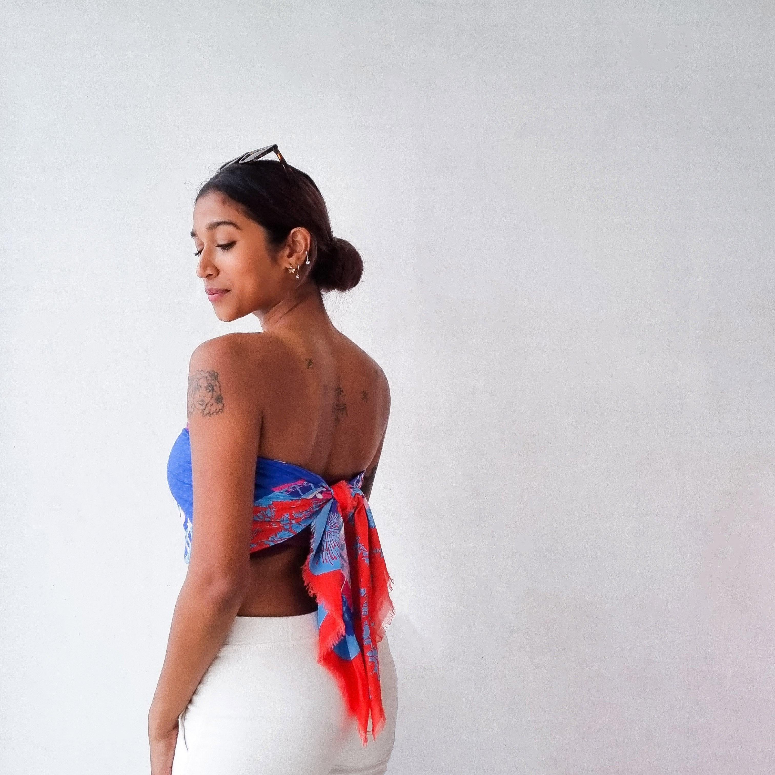 BINARY STYLE | Night At The Singapore Quay Silk Scarf