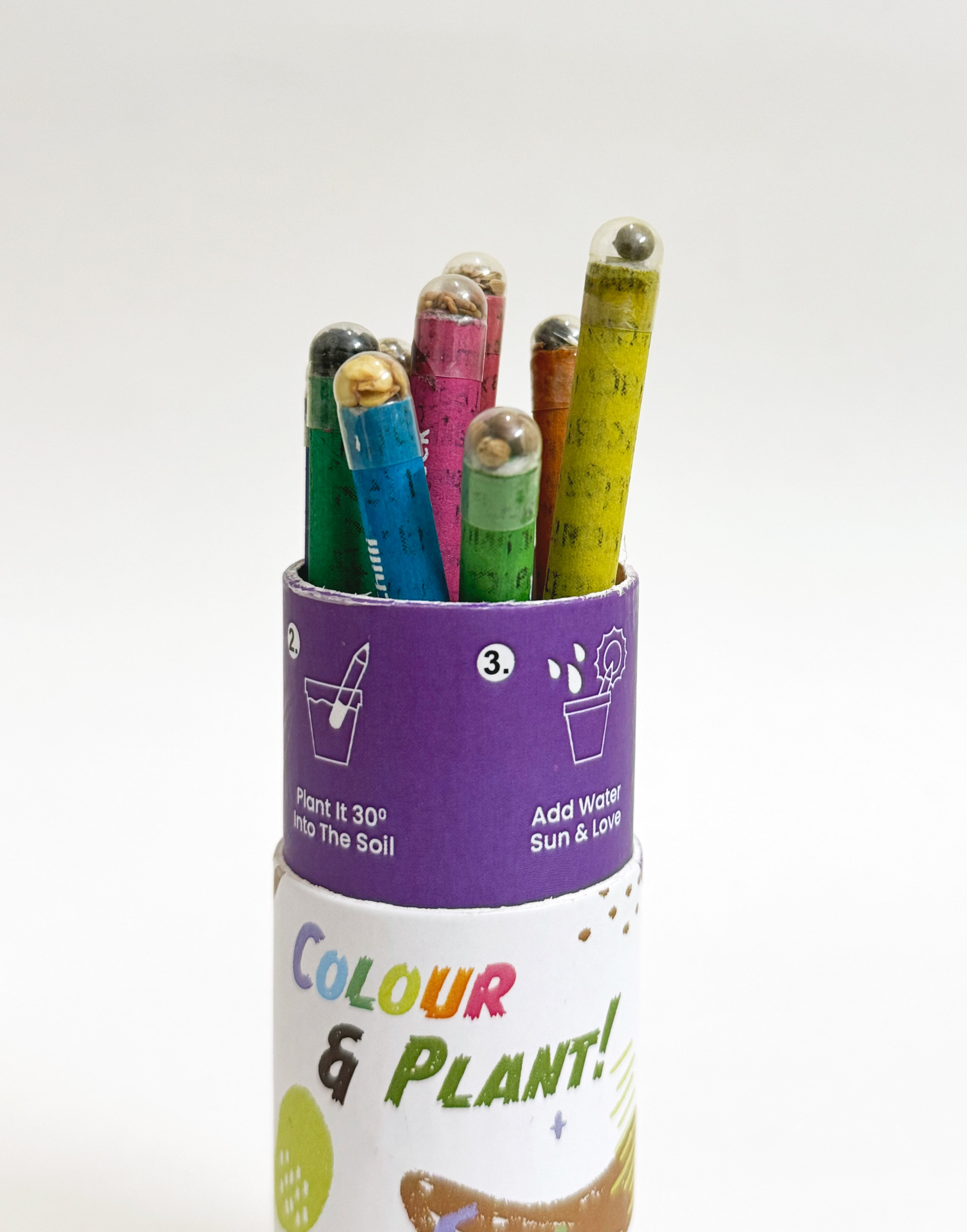 PURPLE AND PURE | Plantable Seed Coloured Pencils (Set of 10)