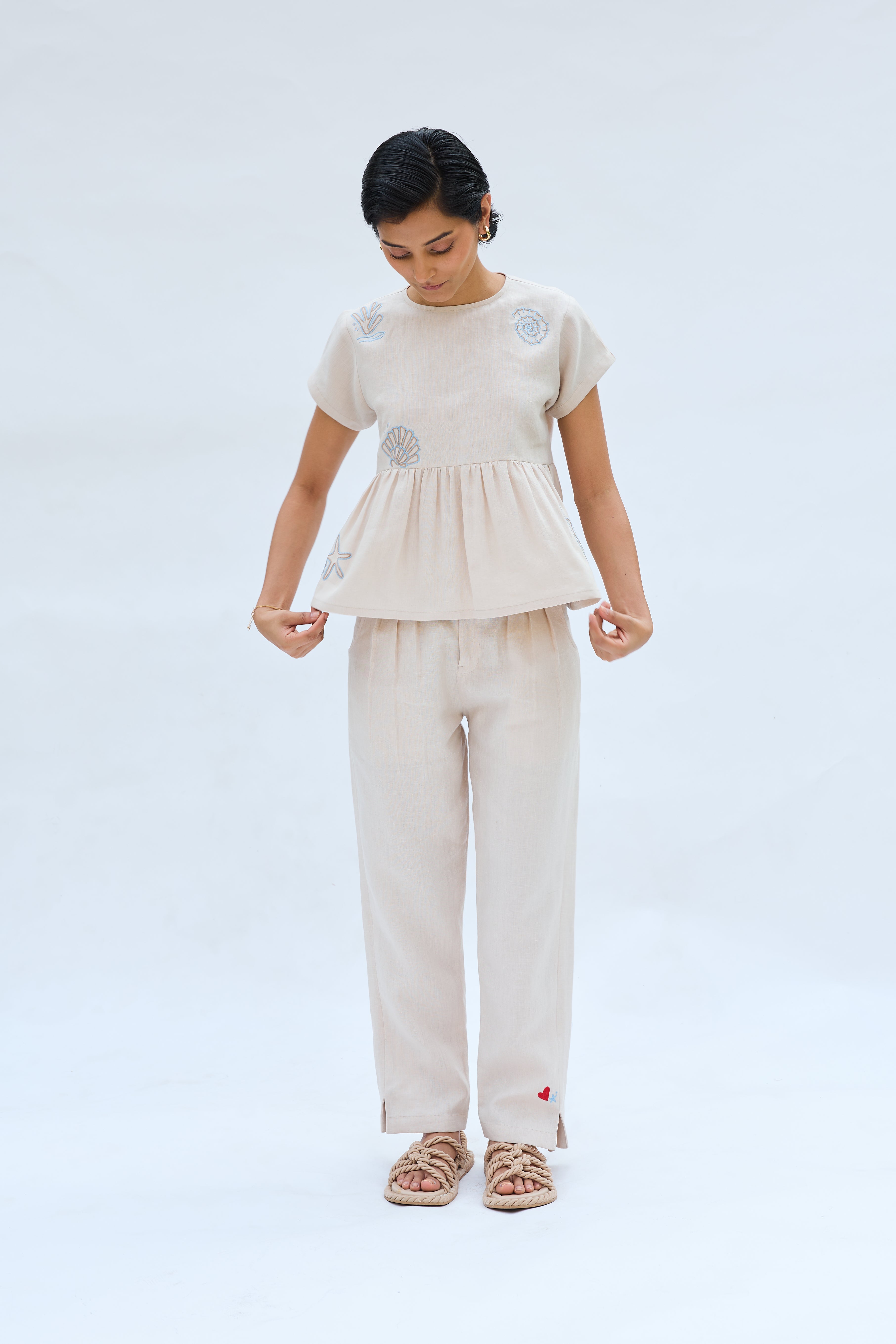 SUI | Sea Soul Linen Top