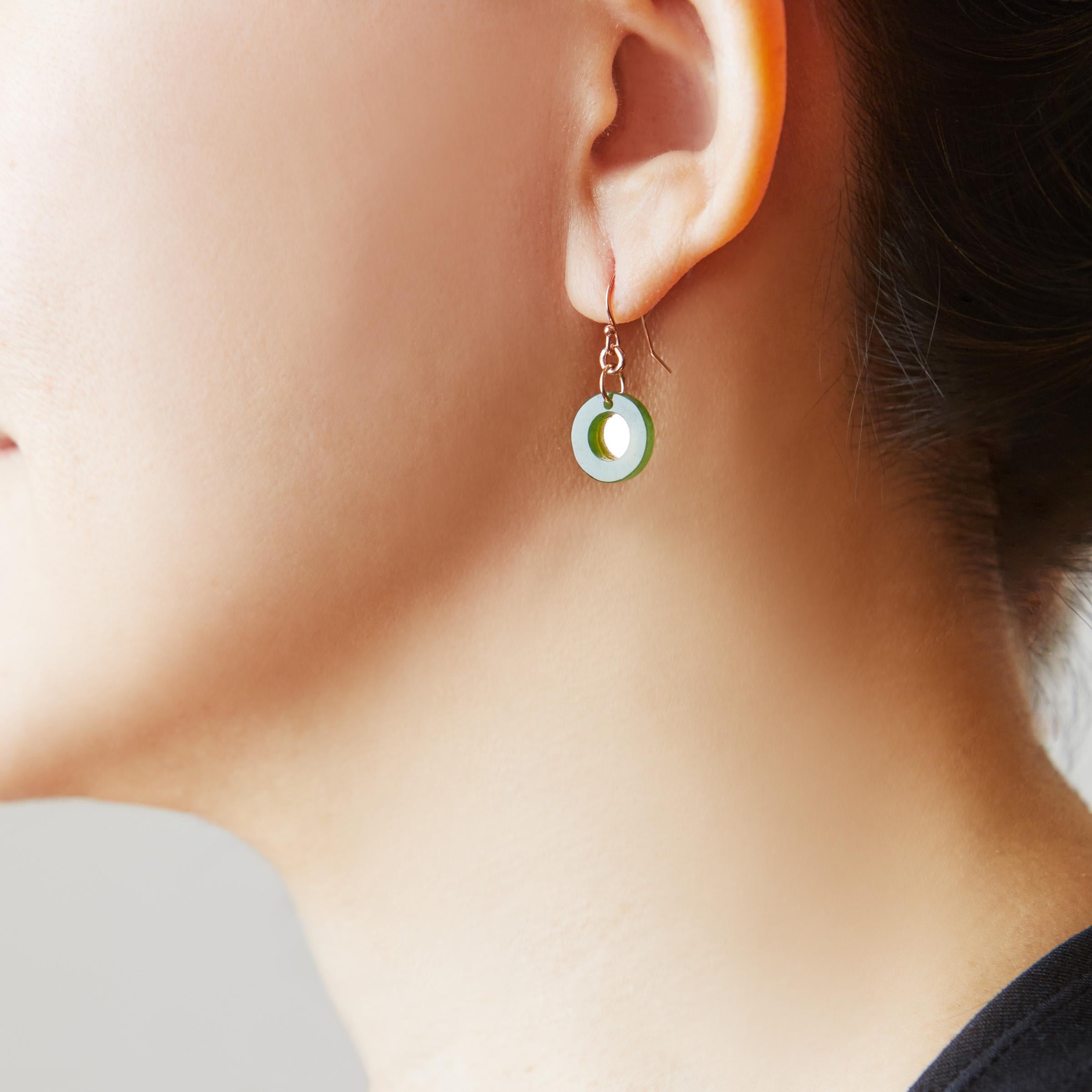 MARILYN TAN JEWELLERY | Nephrite Green Jade Mini Ring Hooks Earrings