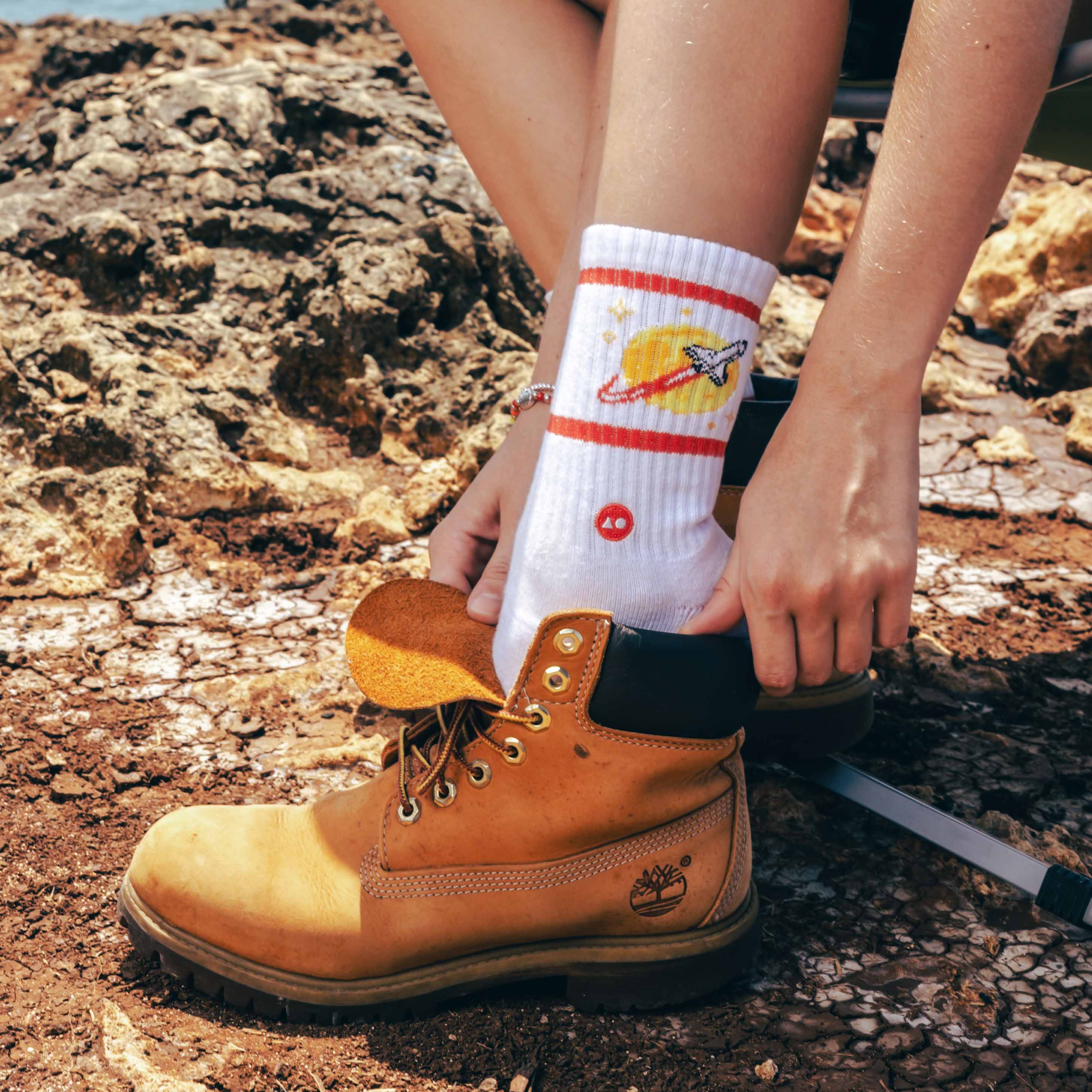 TALKING TOES | Rocket Ship Athletic Sock