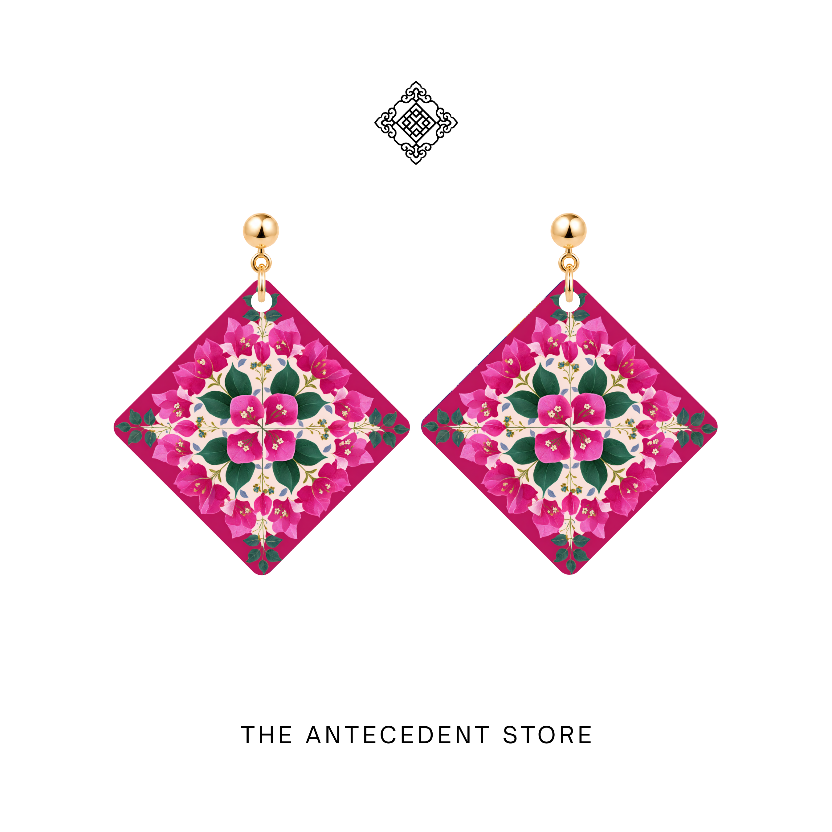 THE ANTECEDENT STORE | Bougainvillea Tile Earrings