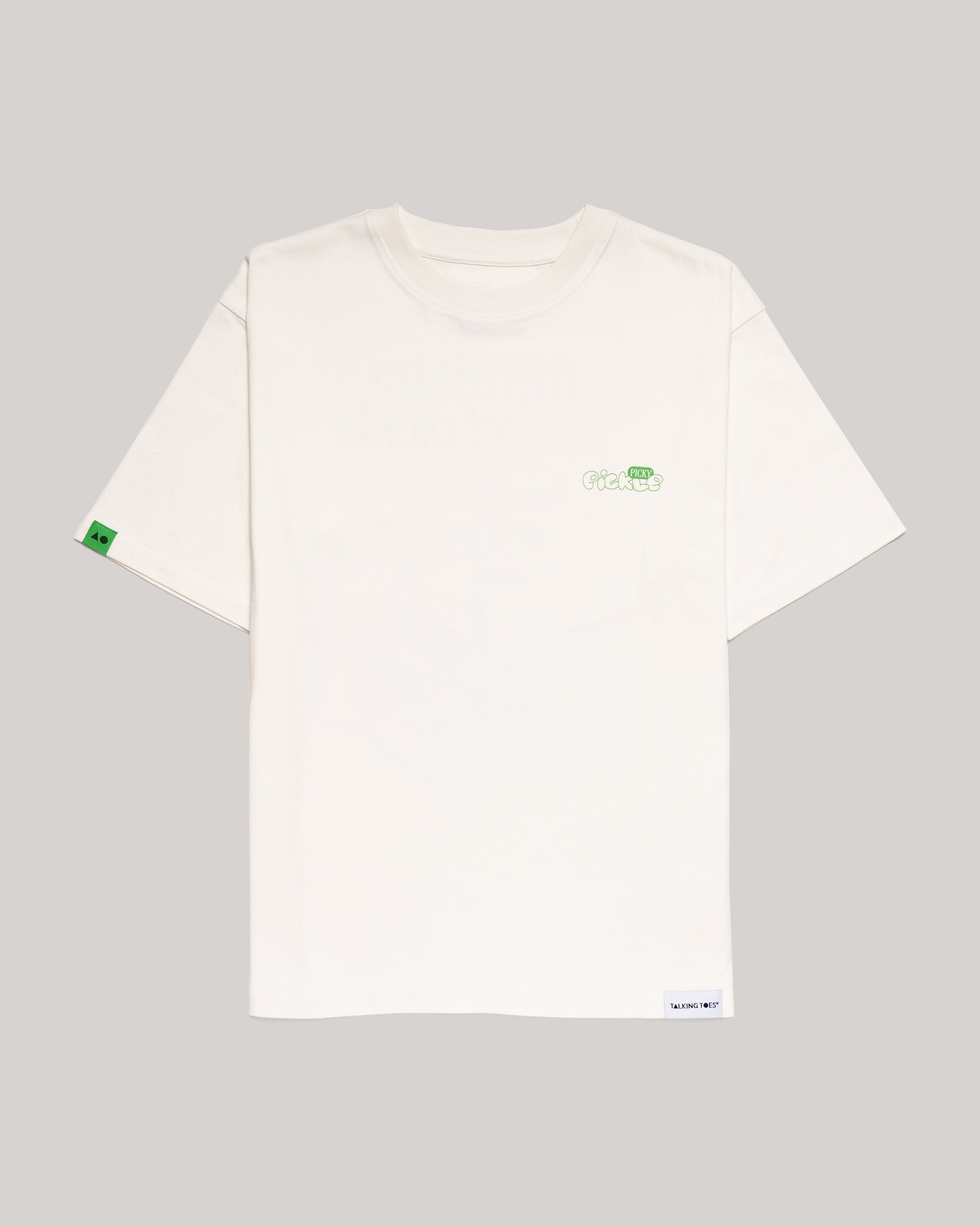 TALKING TOES | Picky Pickle Oversized Tee - Cream