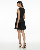 DRESSINGPAULA | Faux Two-Piece Pleated Skirt Tweed Dress