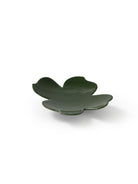 CRAFILAB | White Jade Clay Porcelain - Dark Green - Four-Petal Coaster