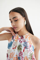 SUI | Deep Sea Lyocell Halter Maxi Dress