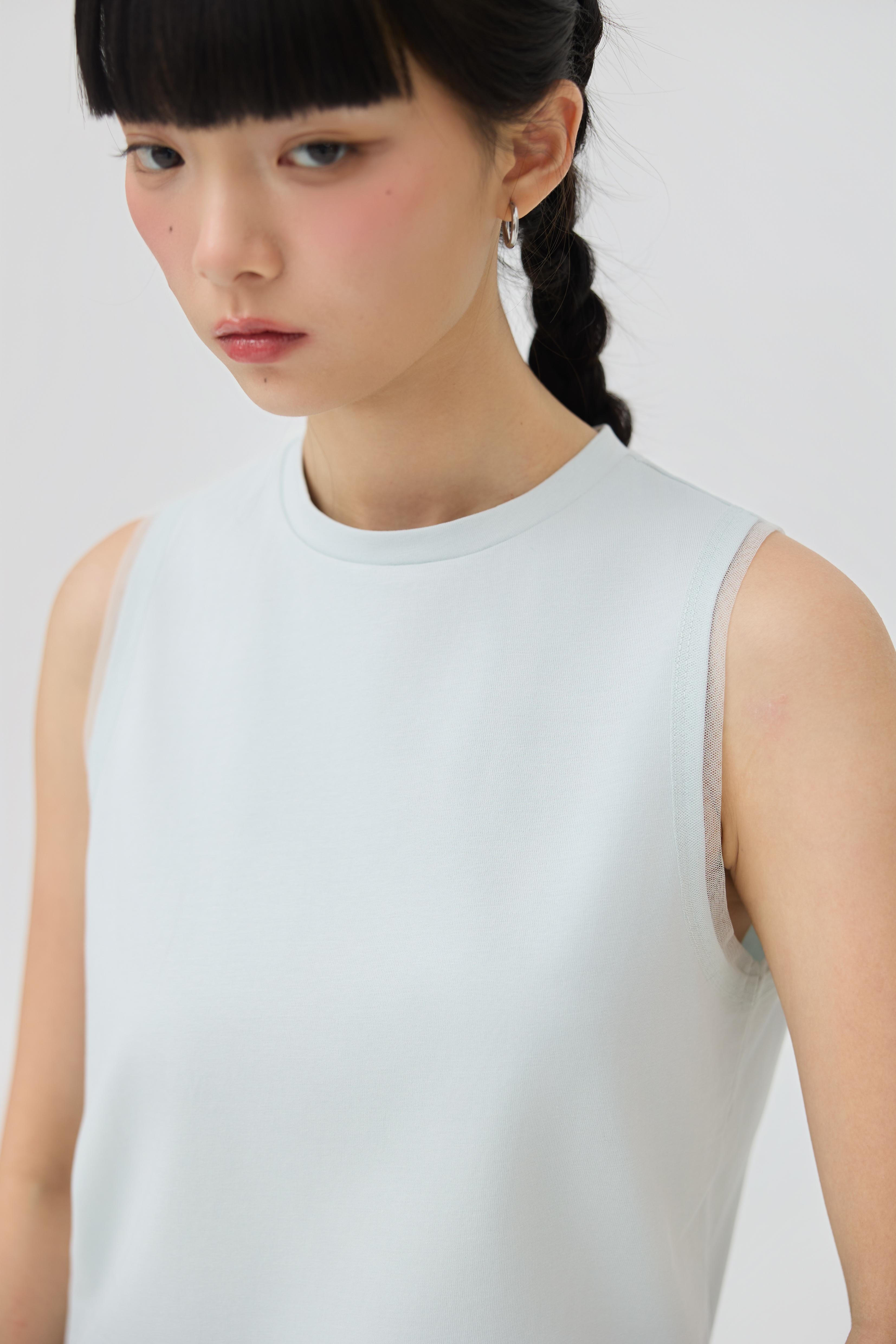 3EIGHTH | Kumo Muscle Tank | Stone Blue