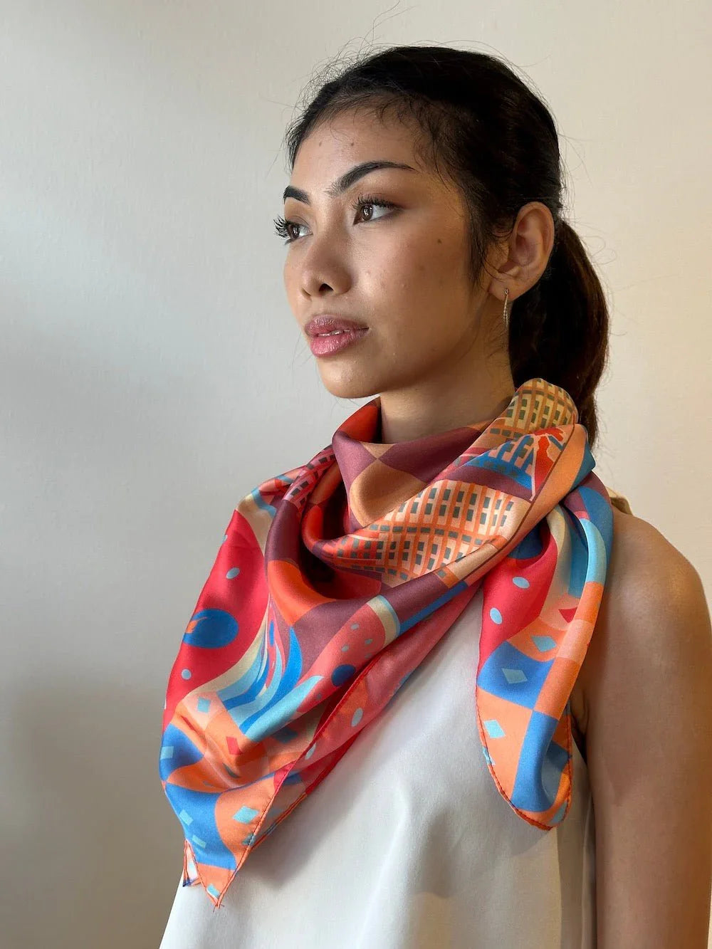 BINARY STYLE | Playground Memories Silk Scarf