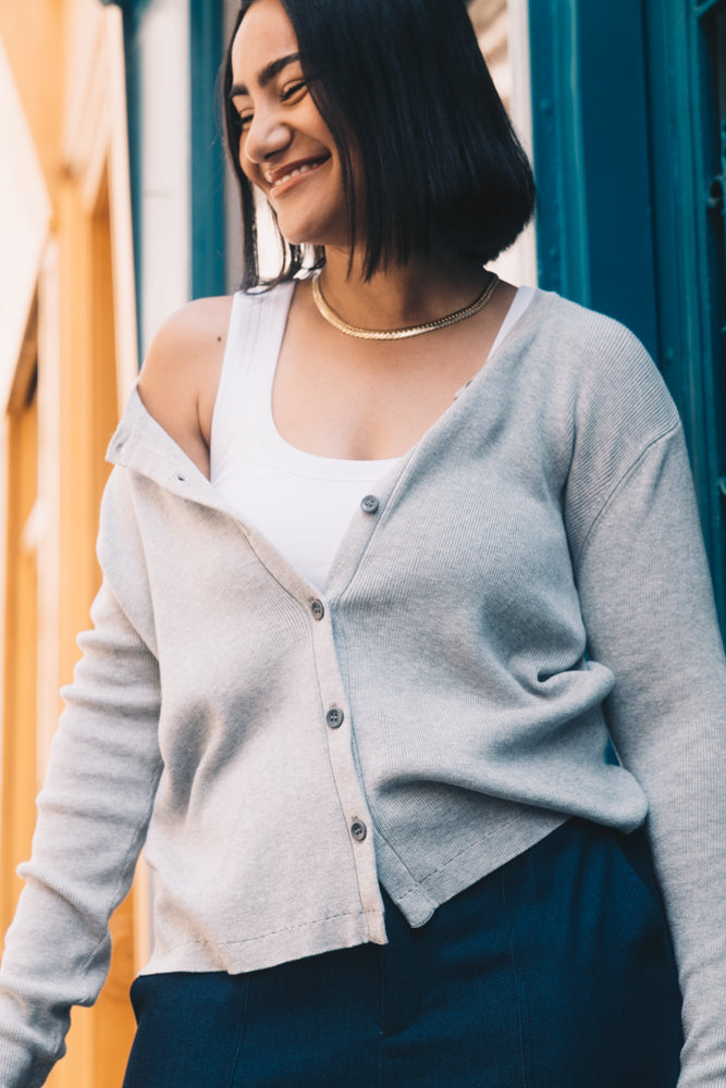 OLIVE BASICS | Ellie Reversible Cardigan in TENCEL™ Knit