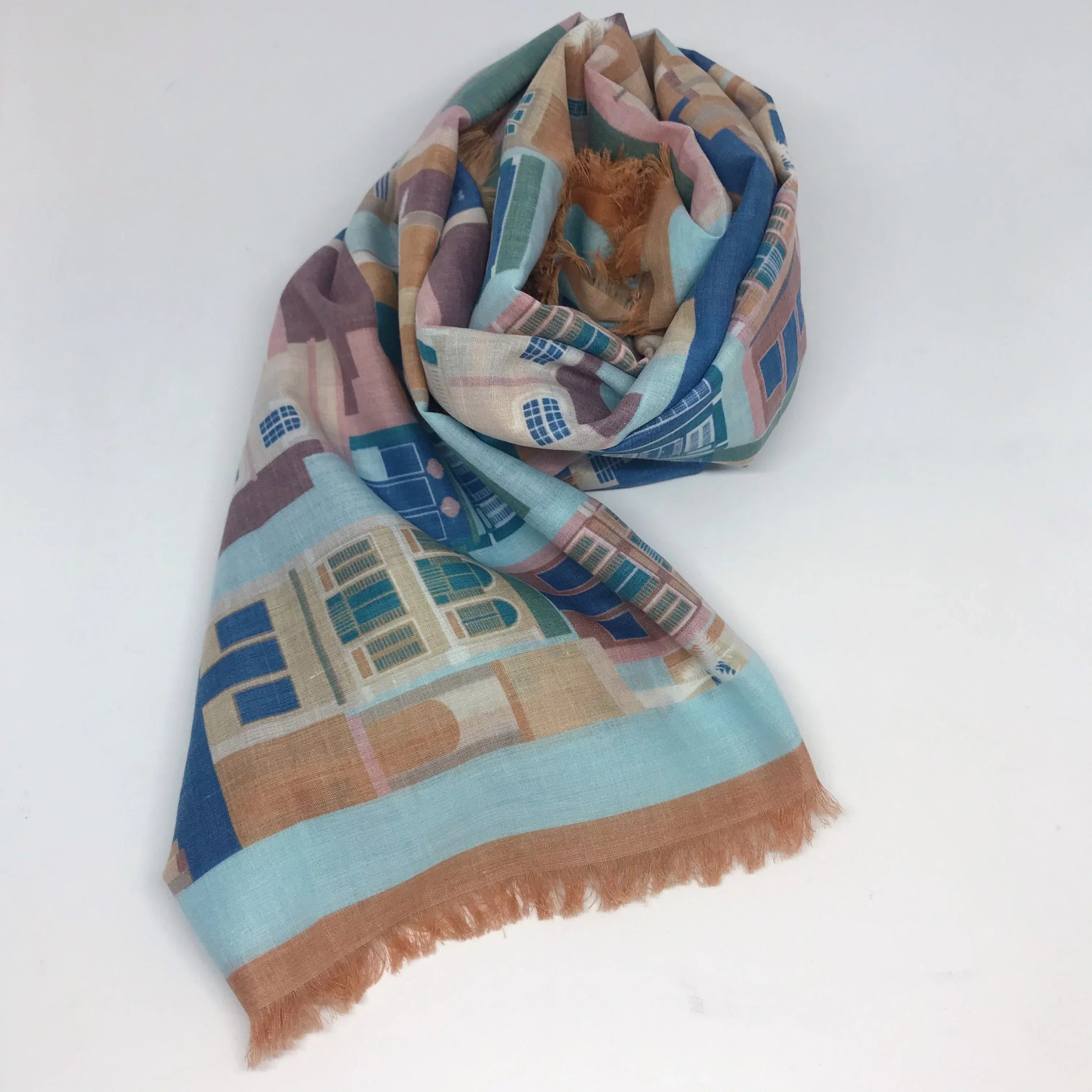 BINARY STYLE | Shophouses Of Singapore 115x115cm Square Scarf