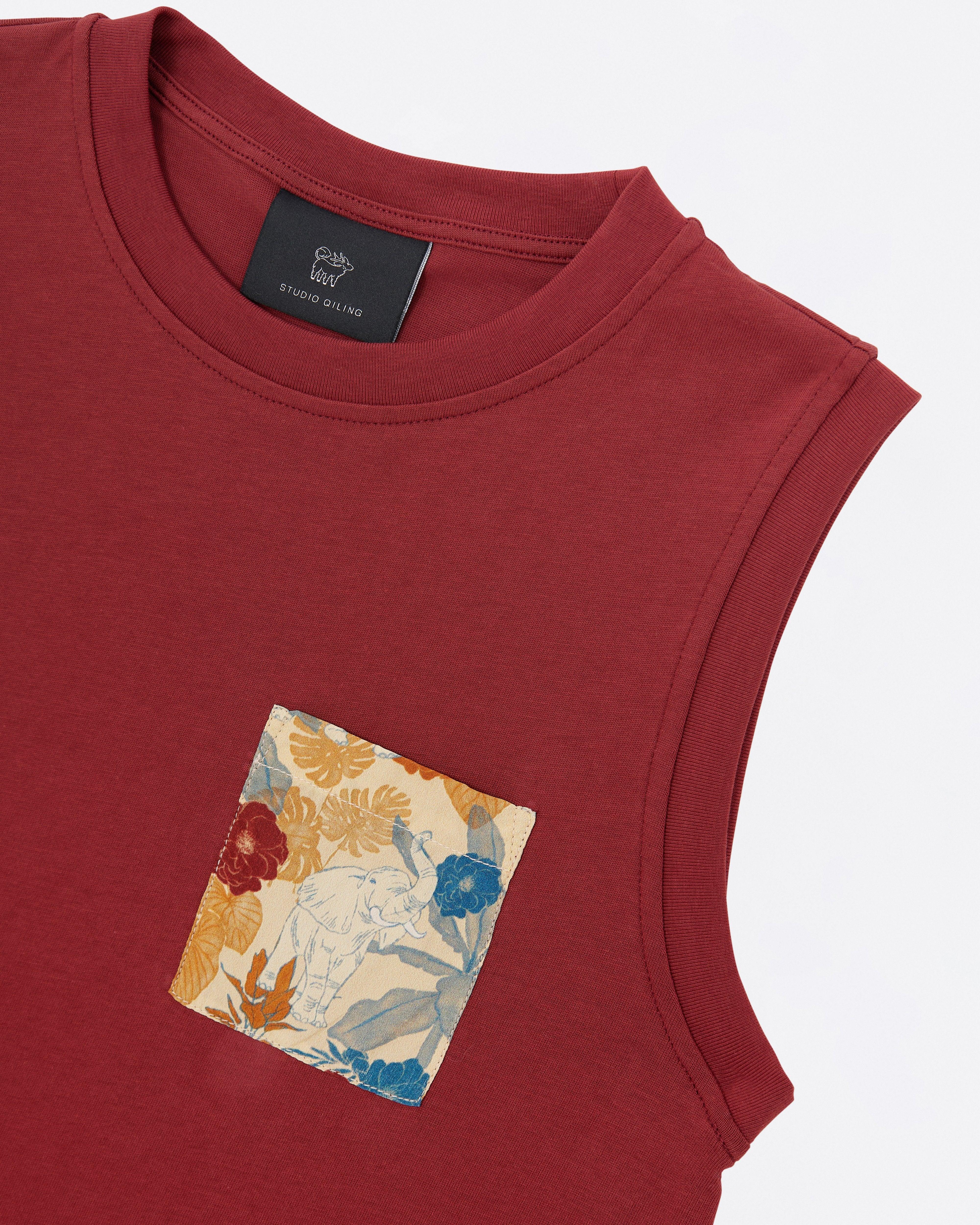 STUDIO QILING | Russet Cotton Jersey Tank Dress