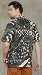 KANZI COLLECTION | Geometric Botanical Shirt