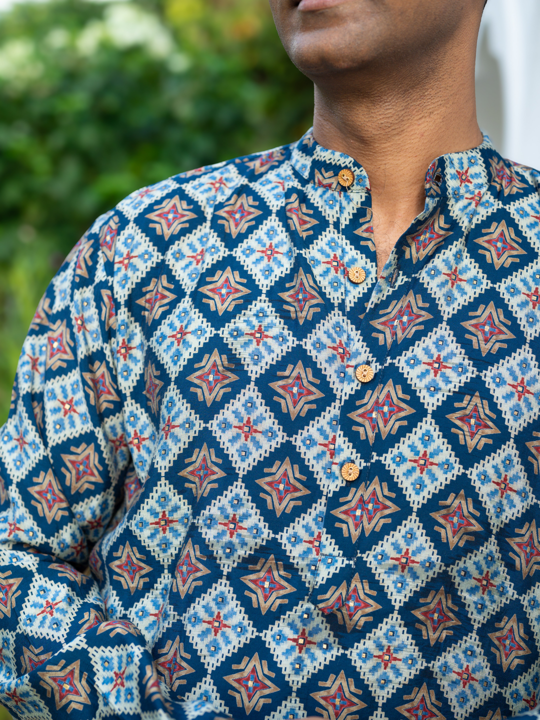 NIMBU | Tara Blue Men's Kurta Pajama Set in Muslin Cotton