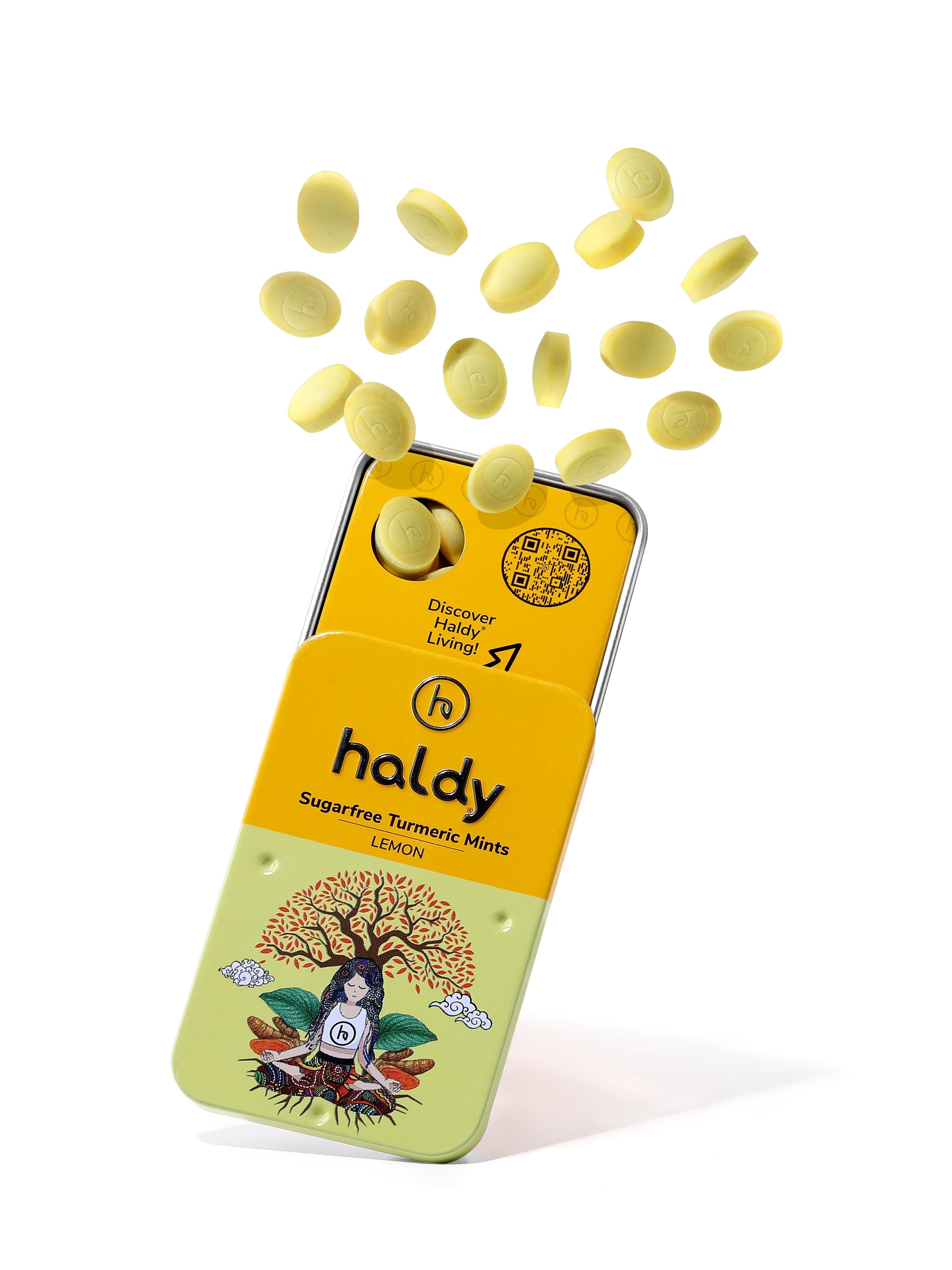 HALDY | Sugarfree Turmeric Mints - Lemon (Single Pack)