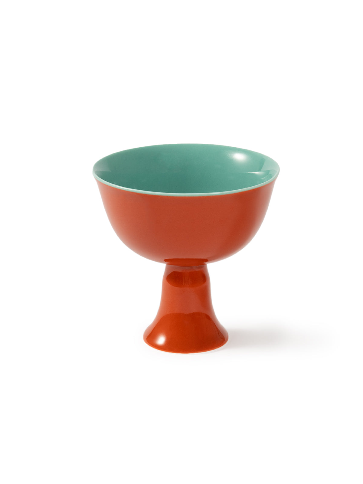 CRAFILAB | Brick Red & Turquoise Song Dynasty & Style Tall Cup