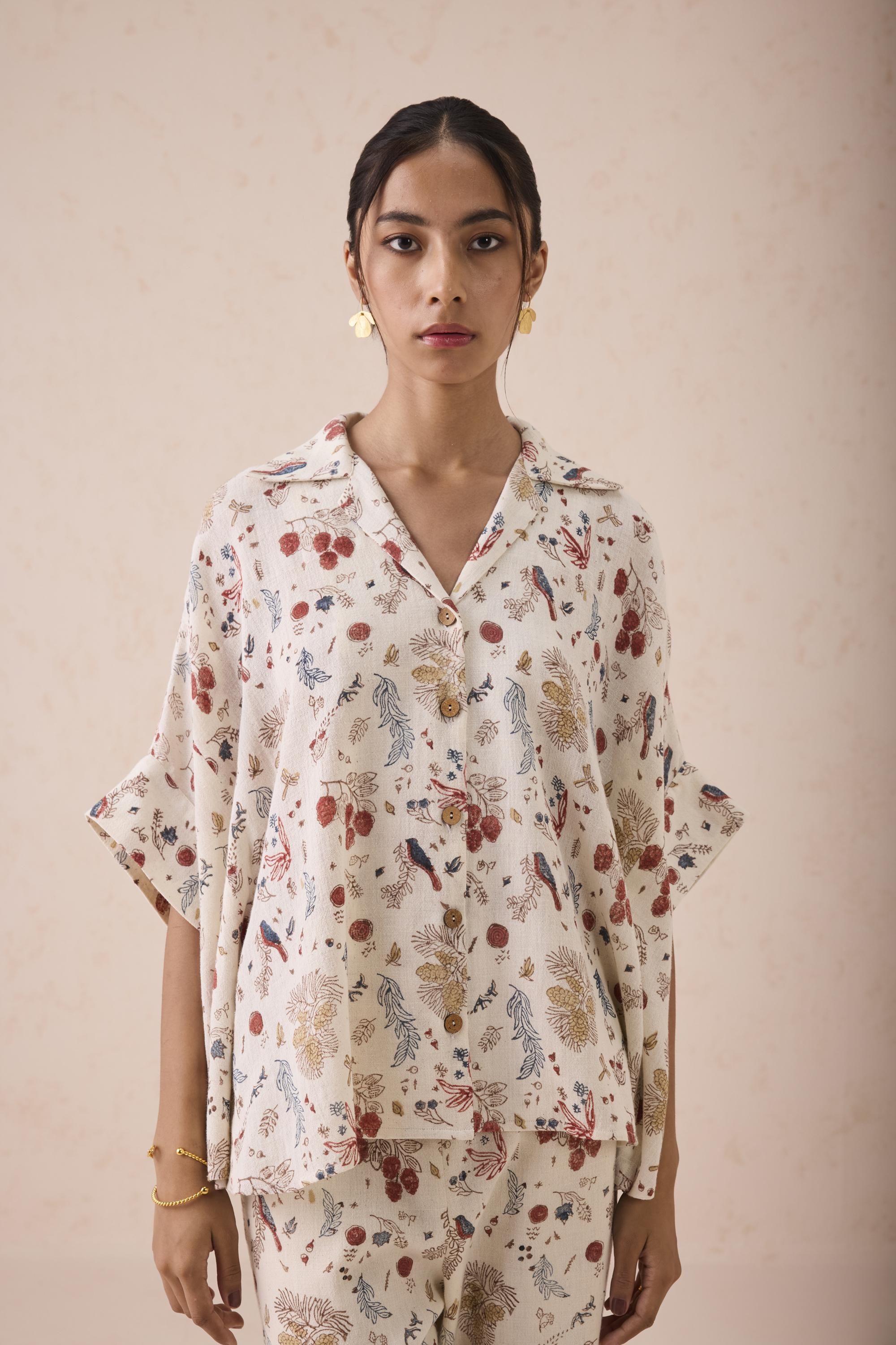 SUI | Under The Forest Sky Handspun Handwoven Organic Cotton Shirt