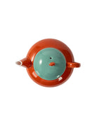 CRAFILAB | Brick Red & Turquoise Round Teapot