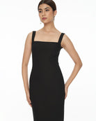 DRESSINGPAULA | Square-Neck Sleeveless Dress