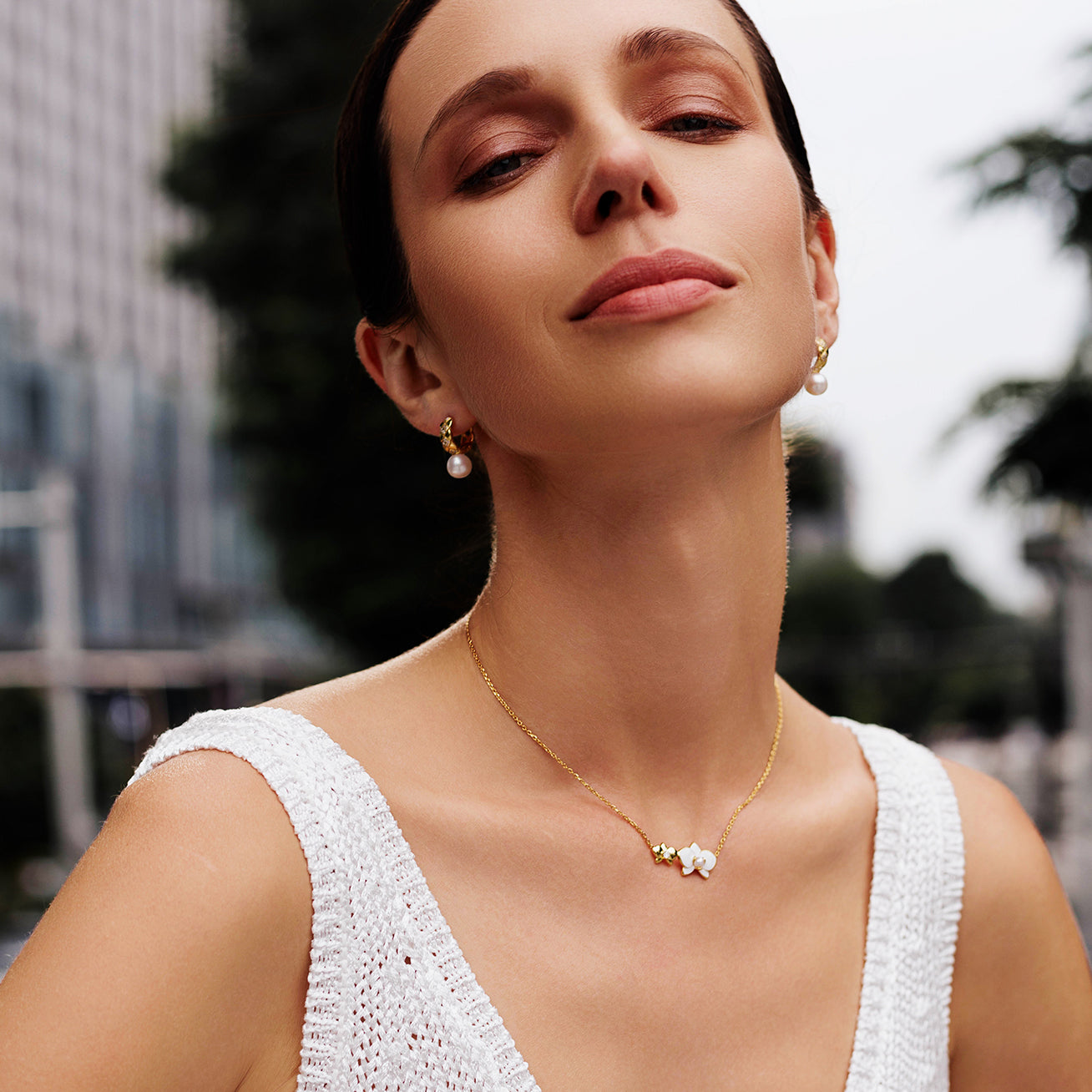 PEARLY LUSTRE | Top Grade Freshwater Pearl Necklace WN00688 | ORCHID