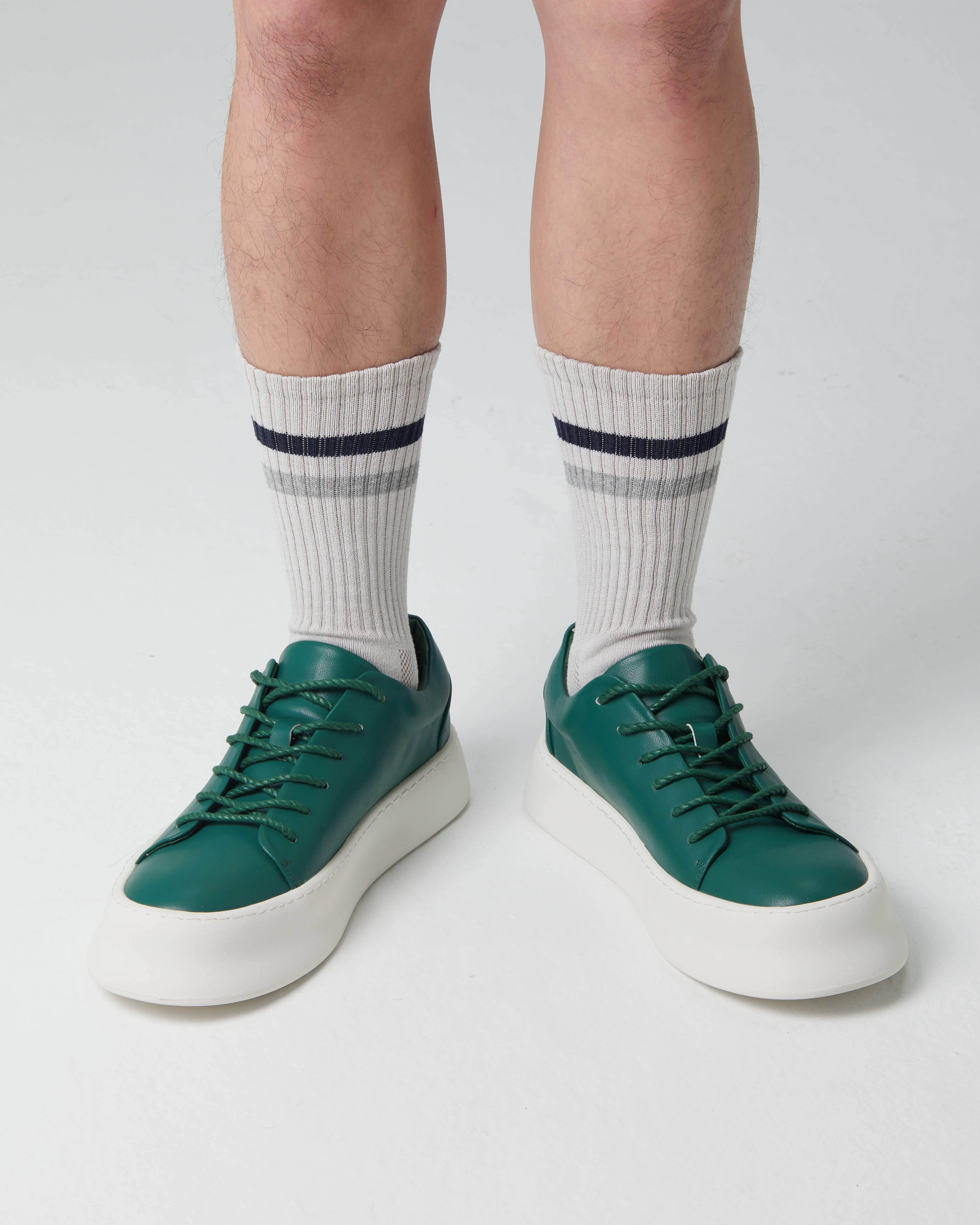 PROJECTWEAR | FALLON Low Cut Faux Leather Sneaker Green