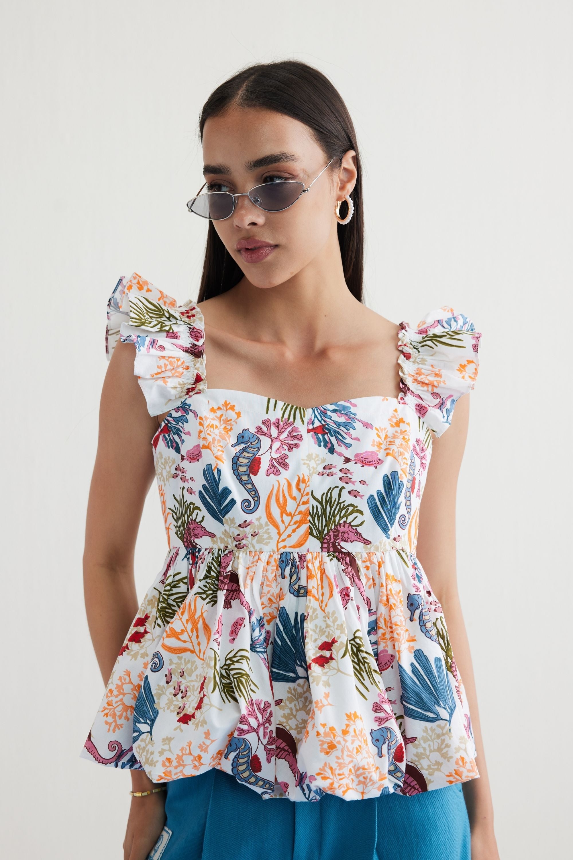 SUI | Coral Life Organic Cotton Blouse