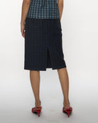 DRESSING PAULA | Denim Checkered Skirt