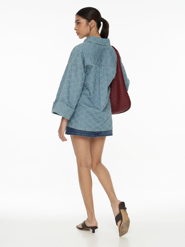 DRESSINGPAULA | Oversized Denim Blouse