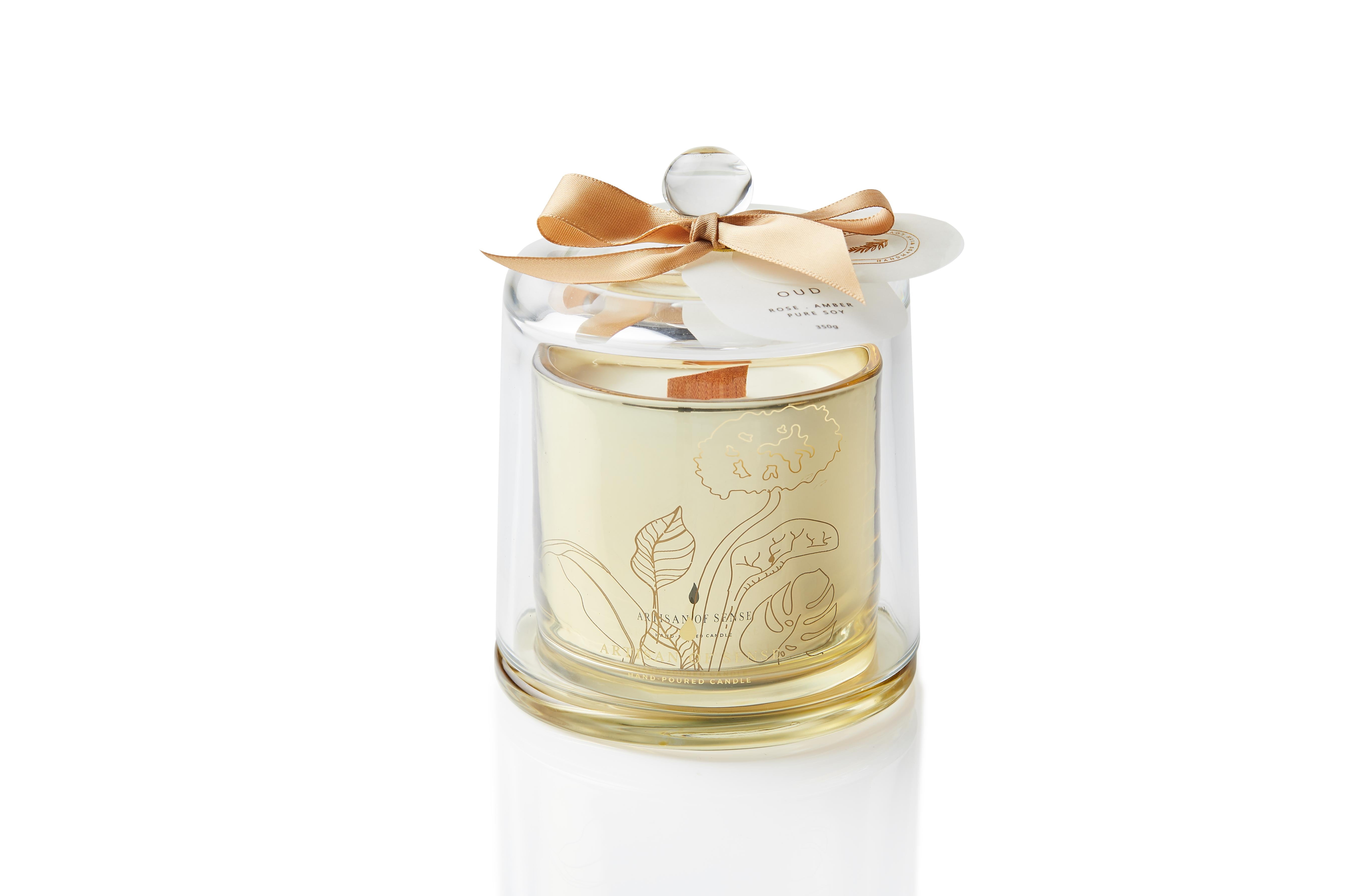 ARTISAN OF SENSE | Glass Dome Candle | Oud. Rose. Amber
