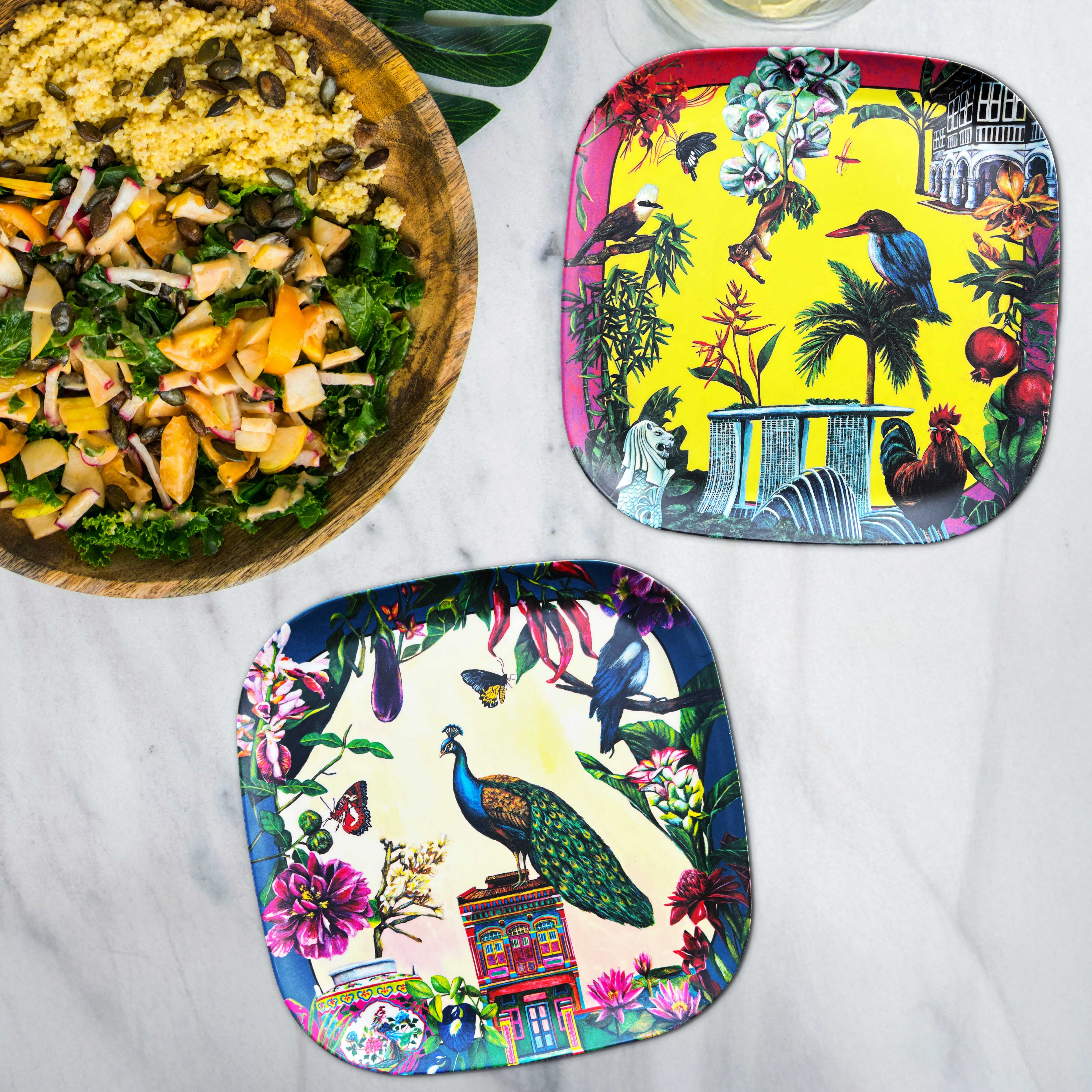 KELLY SER ATELIER | City in Nature Bamboo Plates Set: Treasures Edition