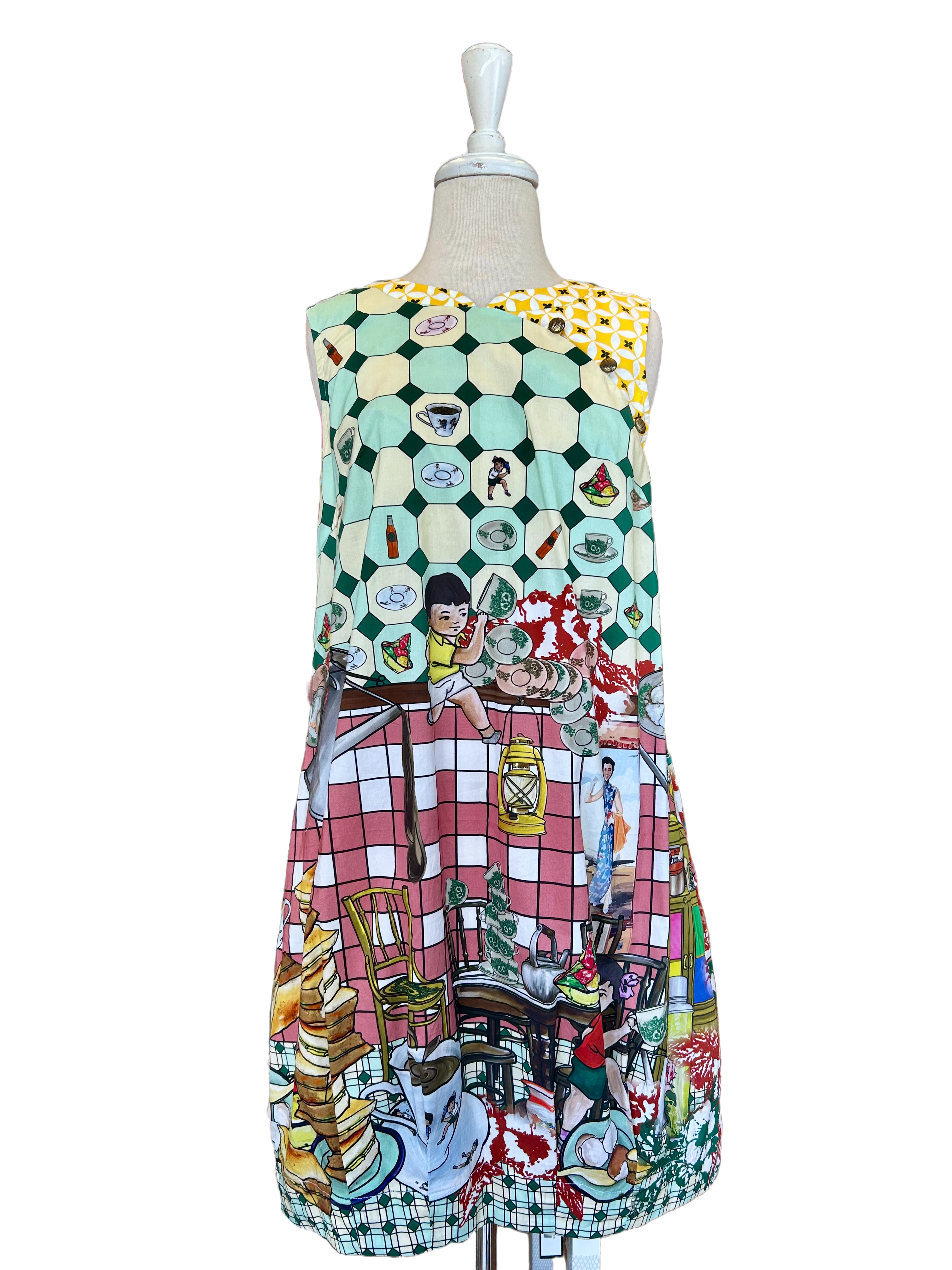 TRIOLOGIE | Kopitiam Sleeveless Tulip Teal Dress