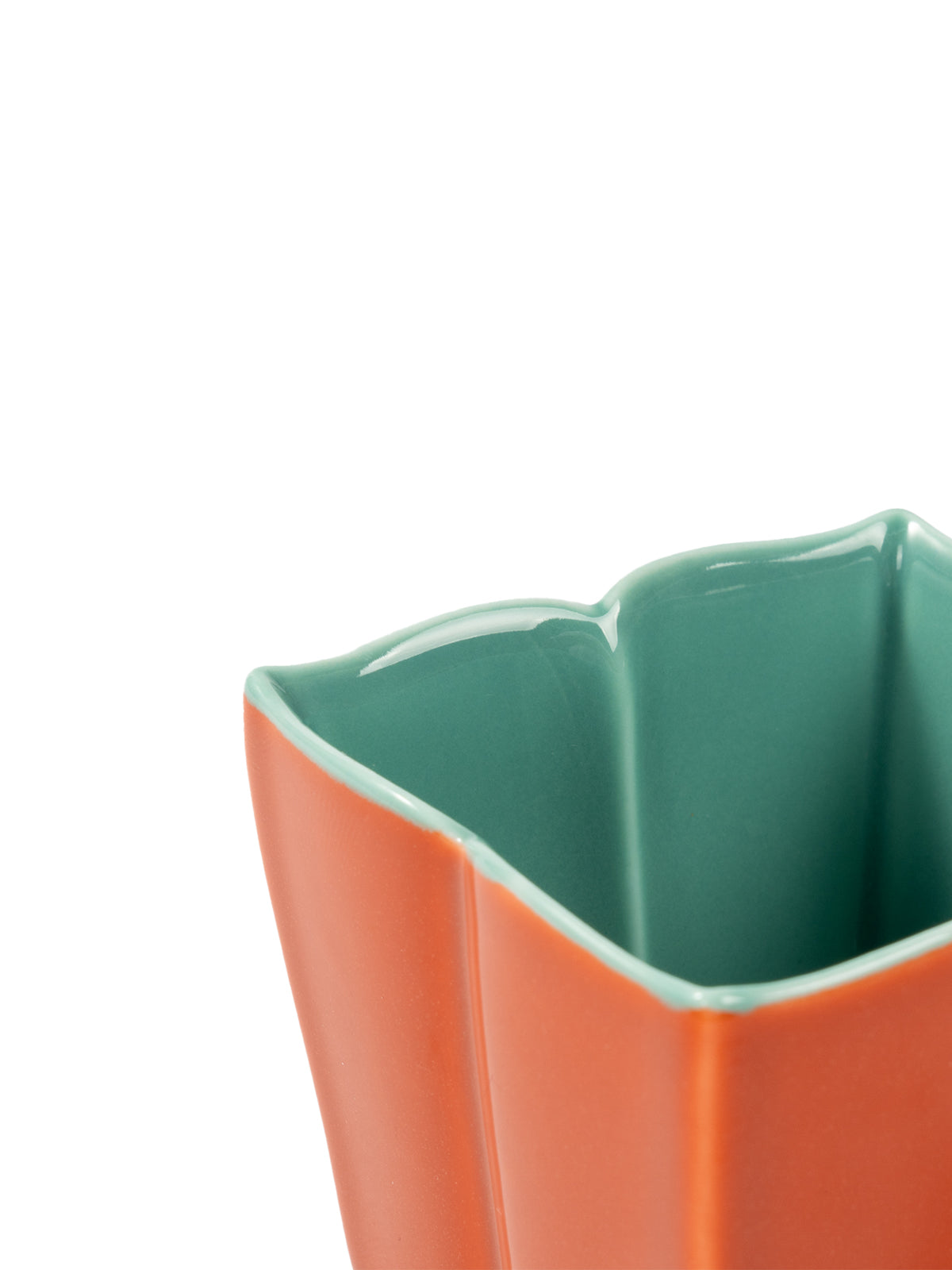 CRAFILAB | Brick Red & Turquoise Handle Tea Cup