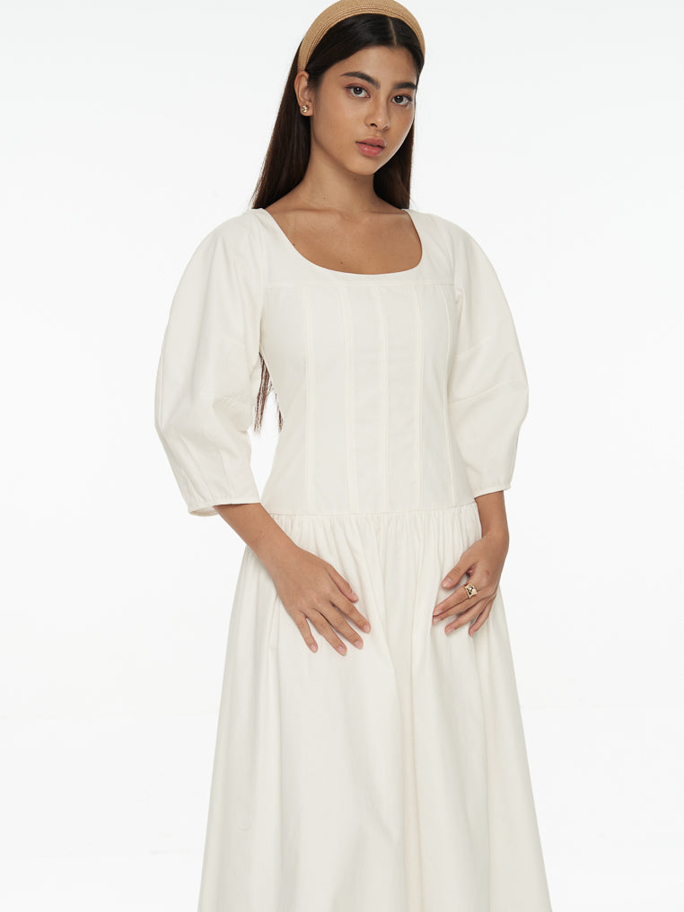 DRESSINGPAULA | Corset Cotton Midi Dress