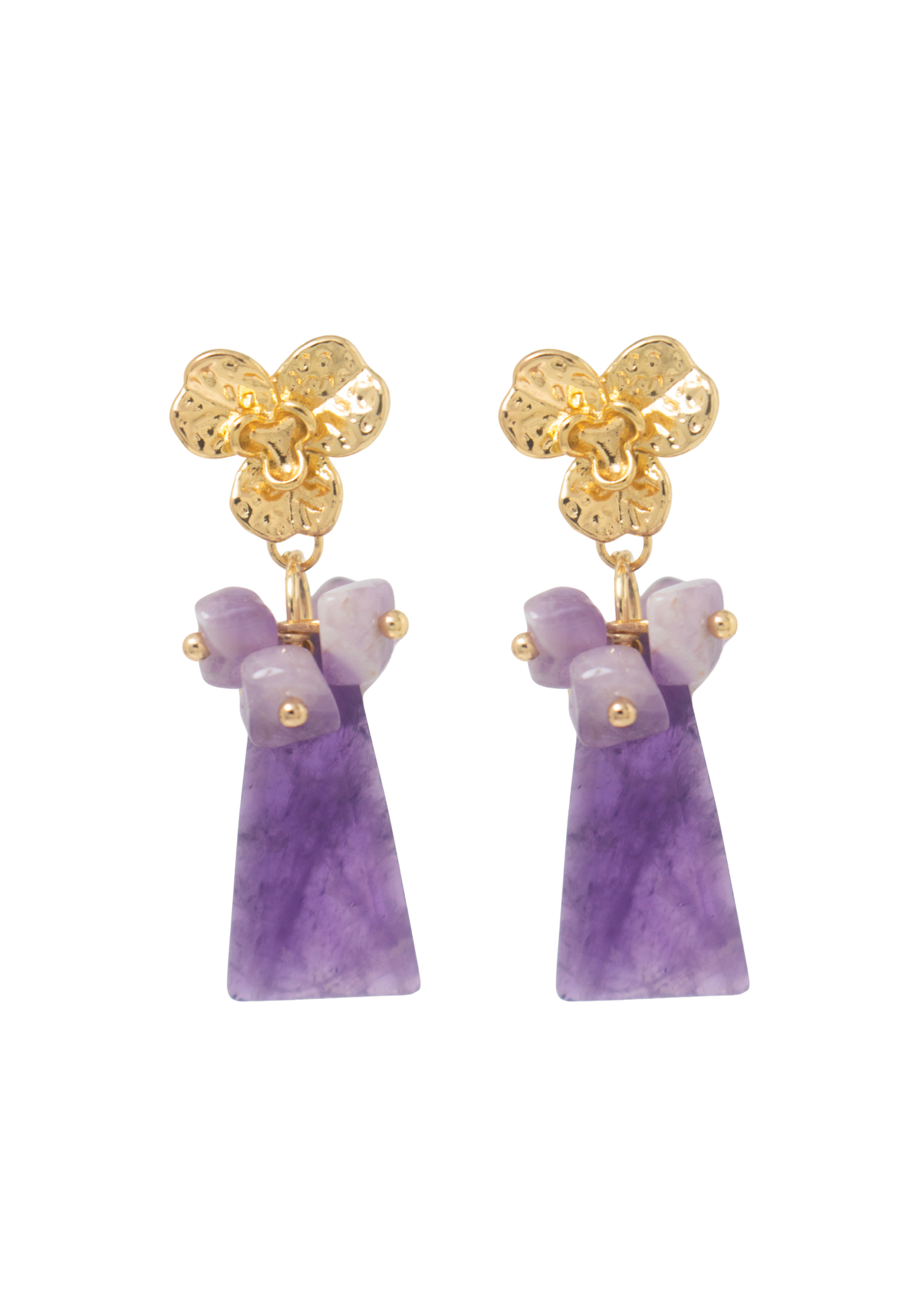 THE ANTECEDENT STORE | Orchid Flower S1 Amethyst Earrings