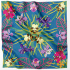 BINARY STYLE | Orchidea Blue Cotton Scarf