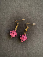 THE ANTECEDENT STORE | Minimalist Auspicious Knots - Pink Earrings