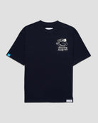 TALKING TOES | Brewing Anxie-Tea Oversized Tee - Space Blue