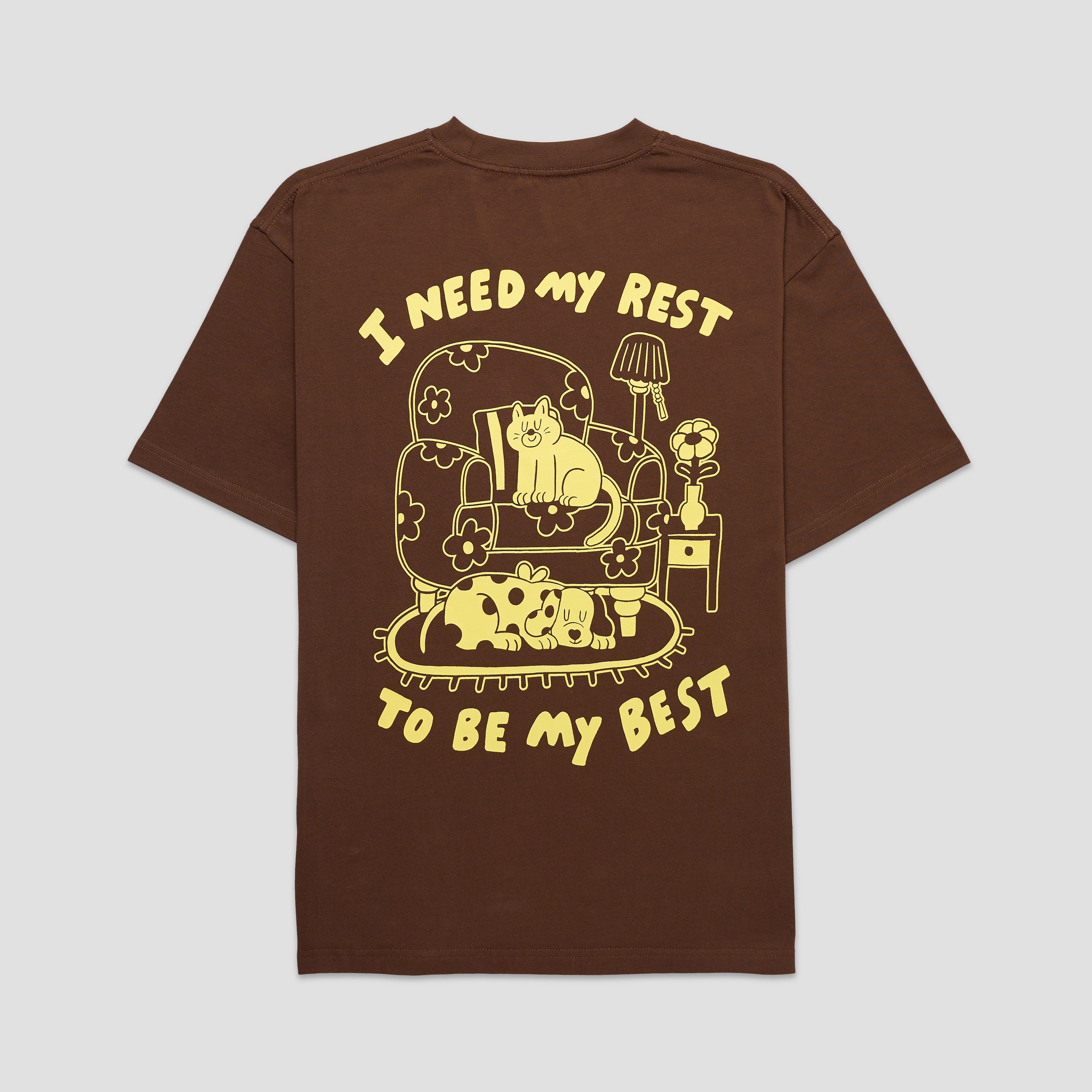 TALKING TOES | Happy Homebody Oversized Tee | Brown