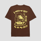 TALKING TOES | Happy Homebody Oversized Tee | Brown