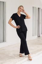 OLIVE BASICS | Abby Knit Pocket Pants