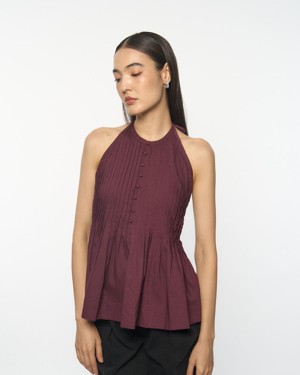 DRESSINGPAULA | Pleated Halter Top