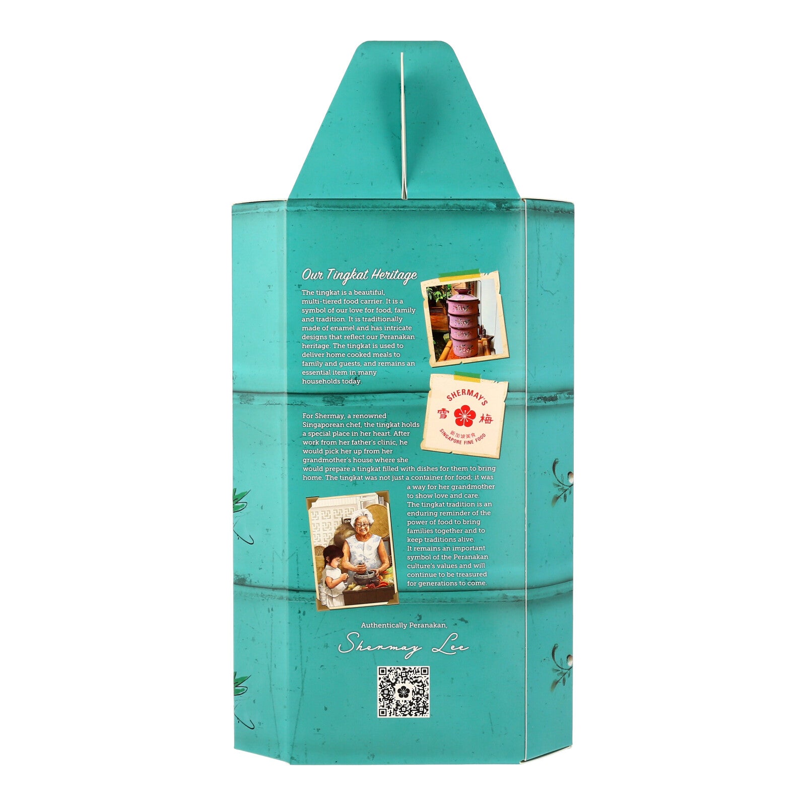 SHERMAY'S SINGAPORE FINE FOOD | Vintage Teal Tingkat Gift Set - Seafood